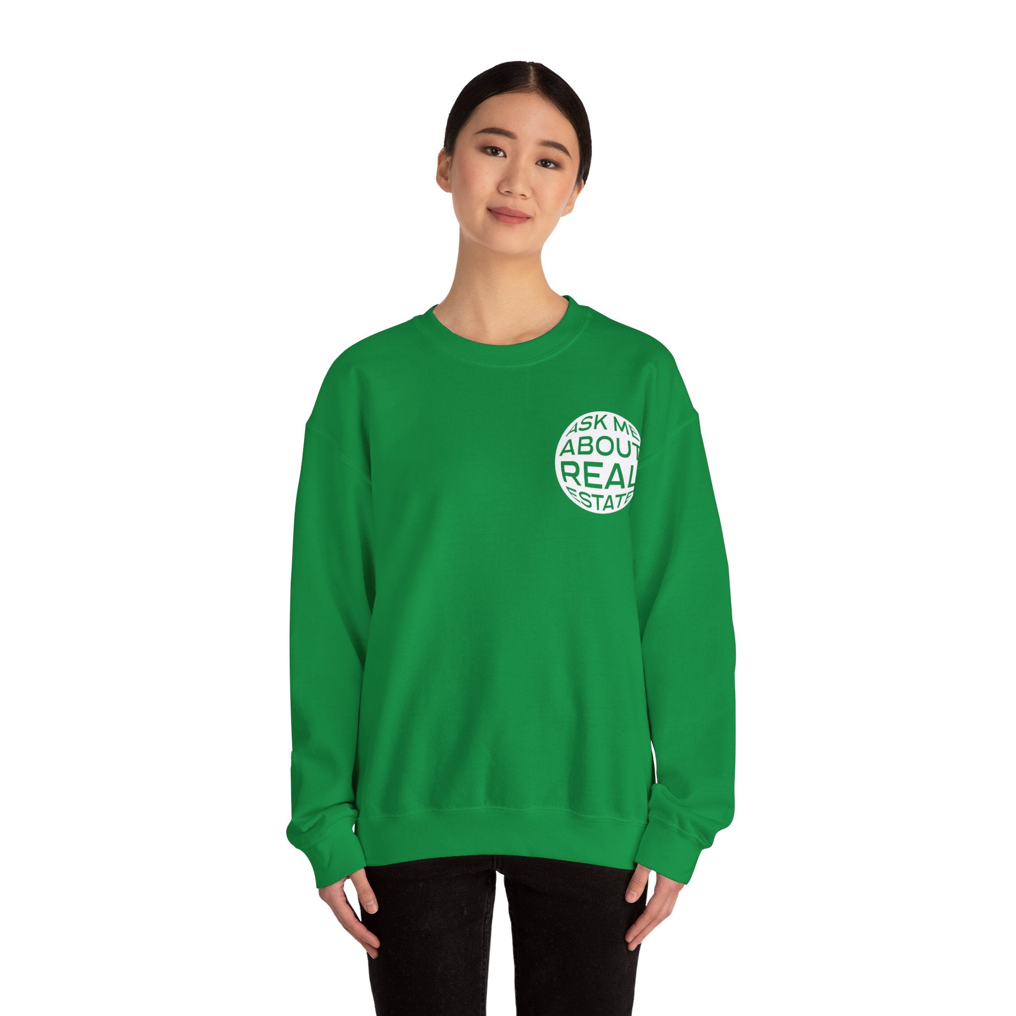 Ask Me About Real Estate Unisex Heavy Blend™ Crewneck Sweatshirt