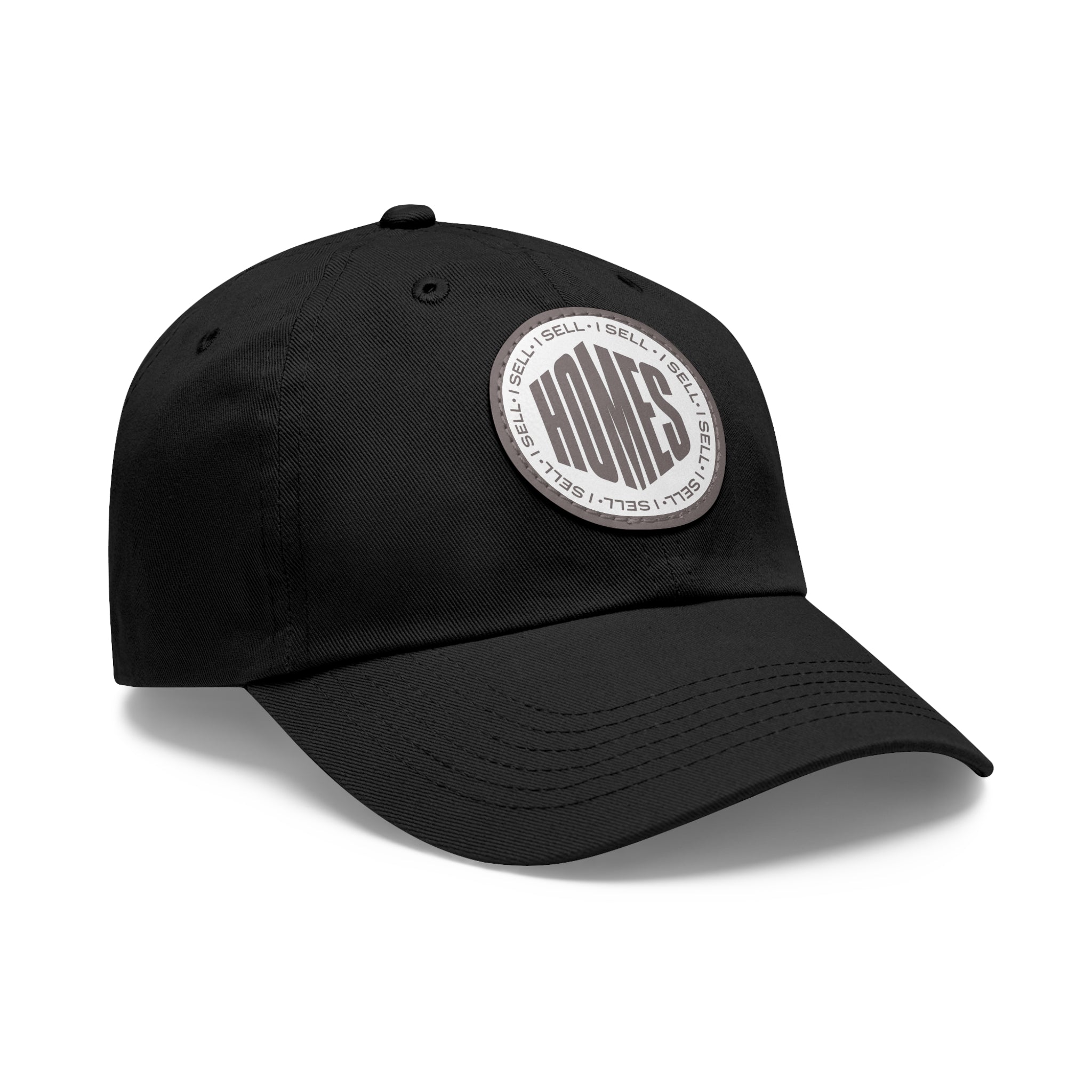 I Sell Homes Dad Hat with Leather Patch (Round)