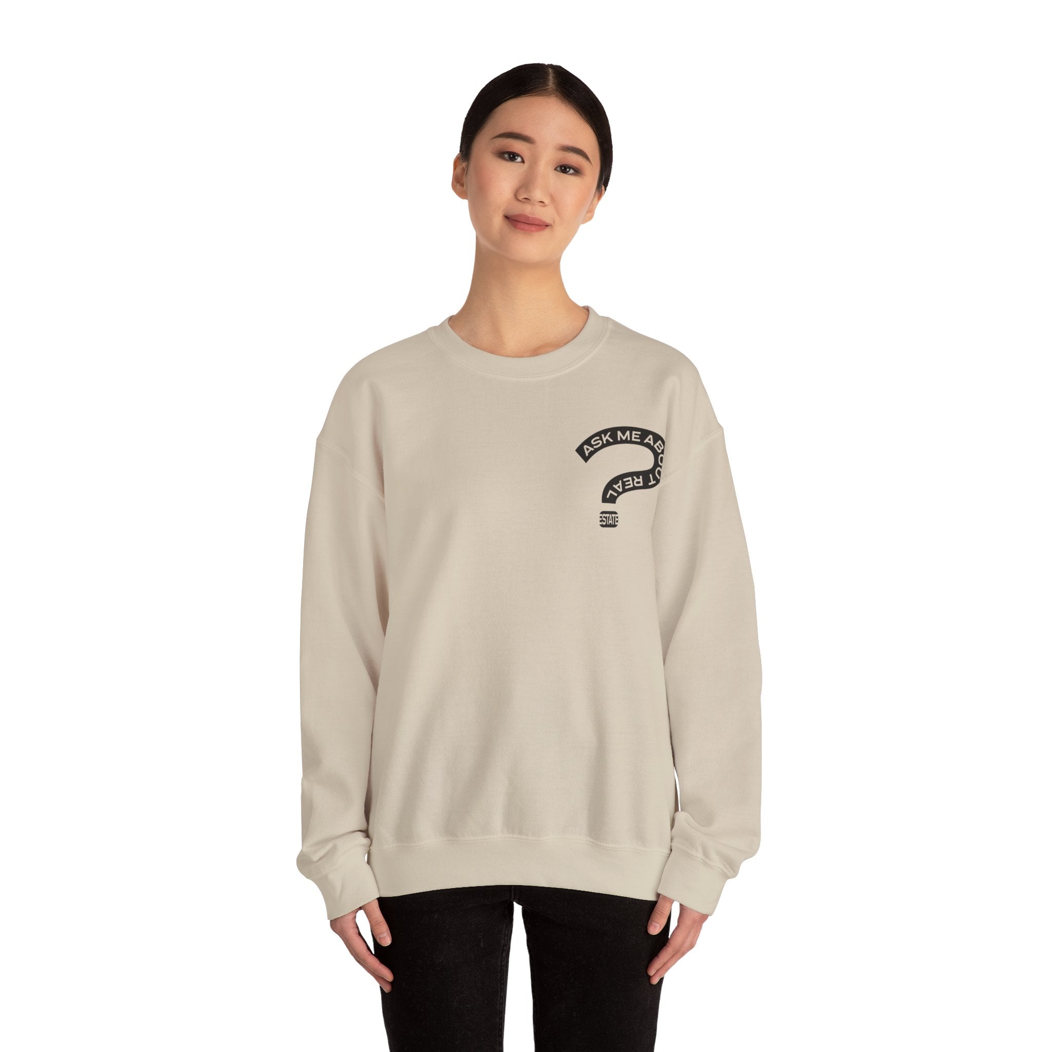 Ask Me About Real Estate Unisex Heavy Blend™ Crewneck Sweatshirt