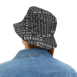 Black Real Estate Translated Bucket Hat (AOP)