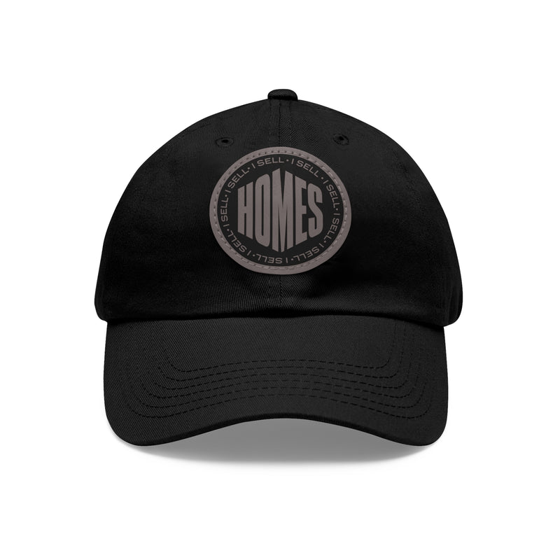 I Sell Homes Dad Hat with Leather Patch (Round)