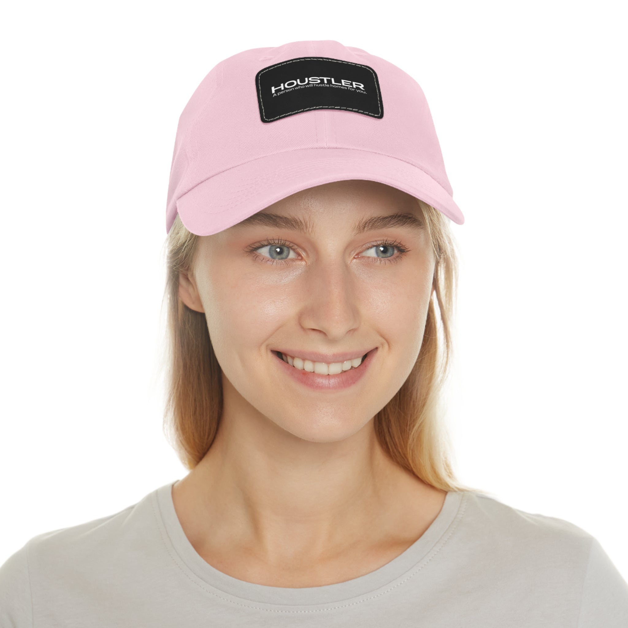 Houstler Dad Hat with Leather Patch (Rectangle)