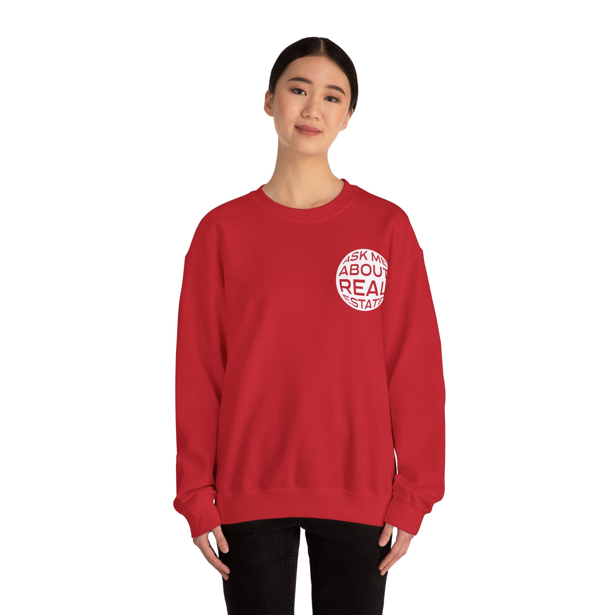 Ask Me About Real Estate Unisex Heavy Blend™ Crewneck Sweatshirt