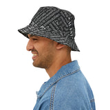 Black Real Estate Translated Bucket Hat (AOP)