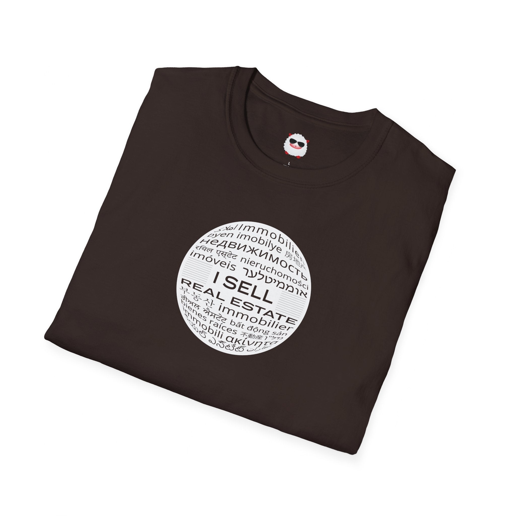 I Sell Real Estate Translated Dark Style Unisex Softstyle T-Shirt