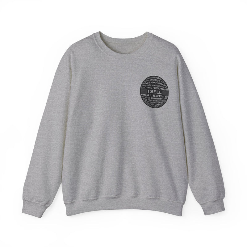 I SELL REAL ESTATE translated Unisex Heavy Blend™ Crewneck Sweatshirt