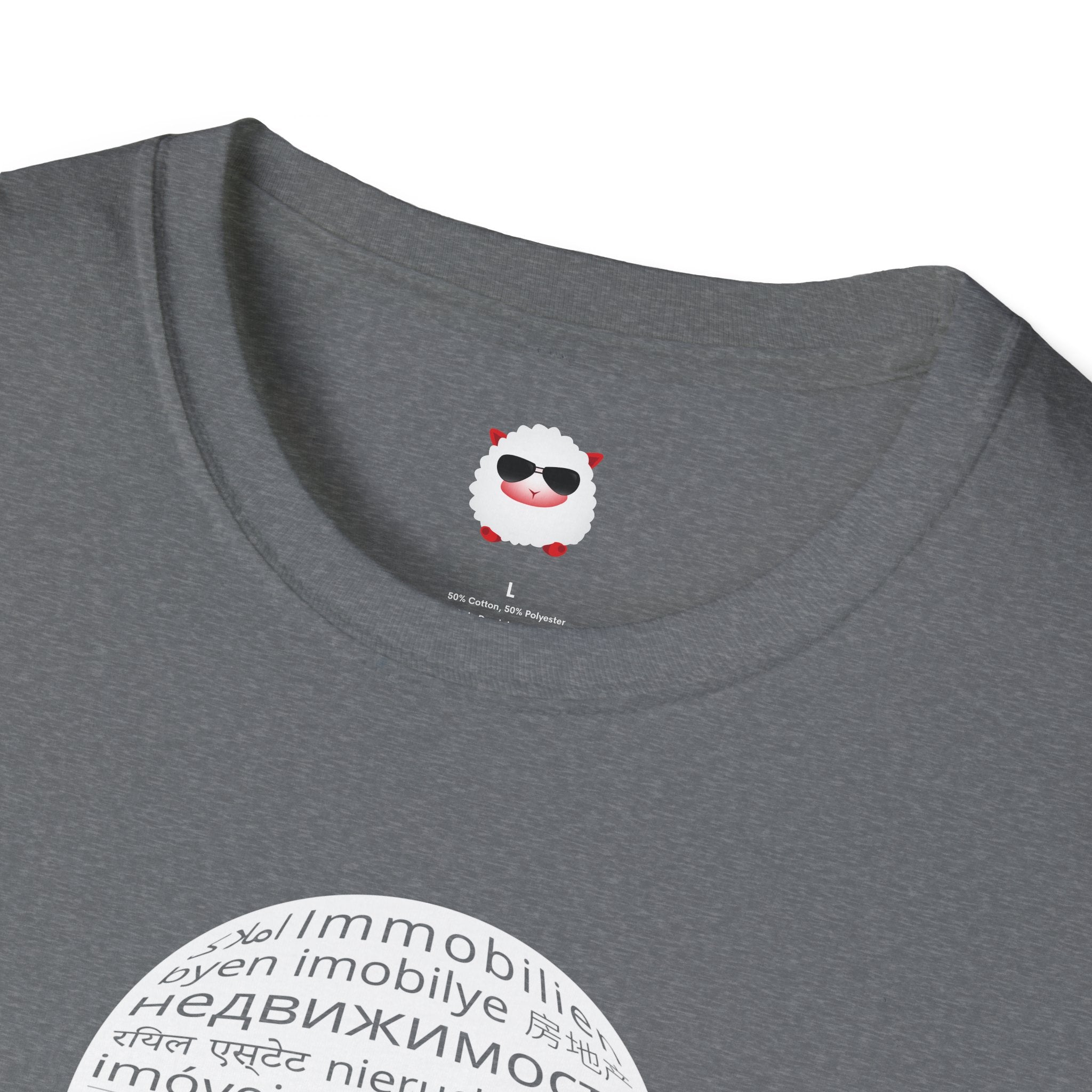 I Sell Real Estate Translated Dark Style Unisex Softstyle T-Shirt