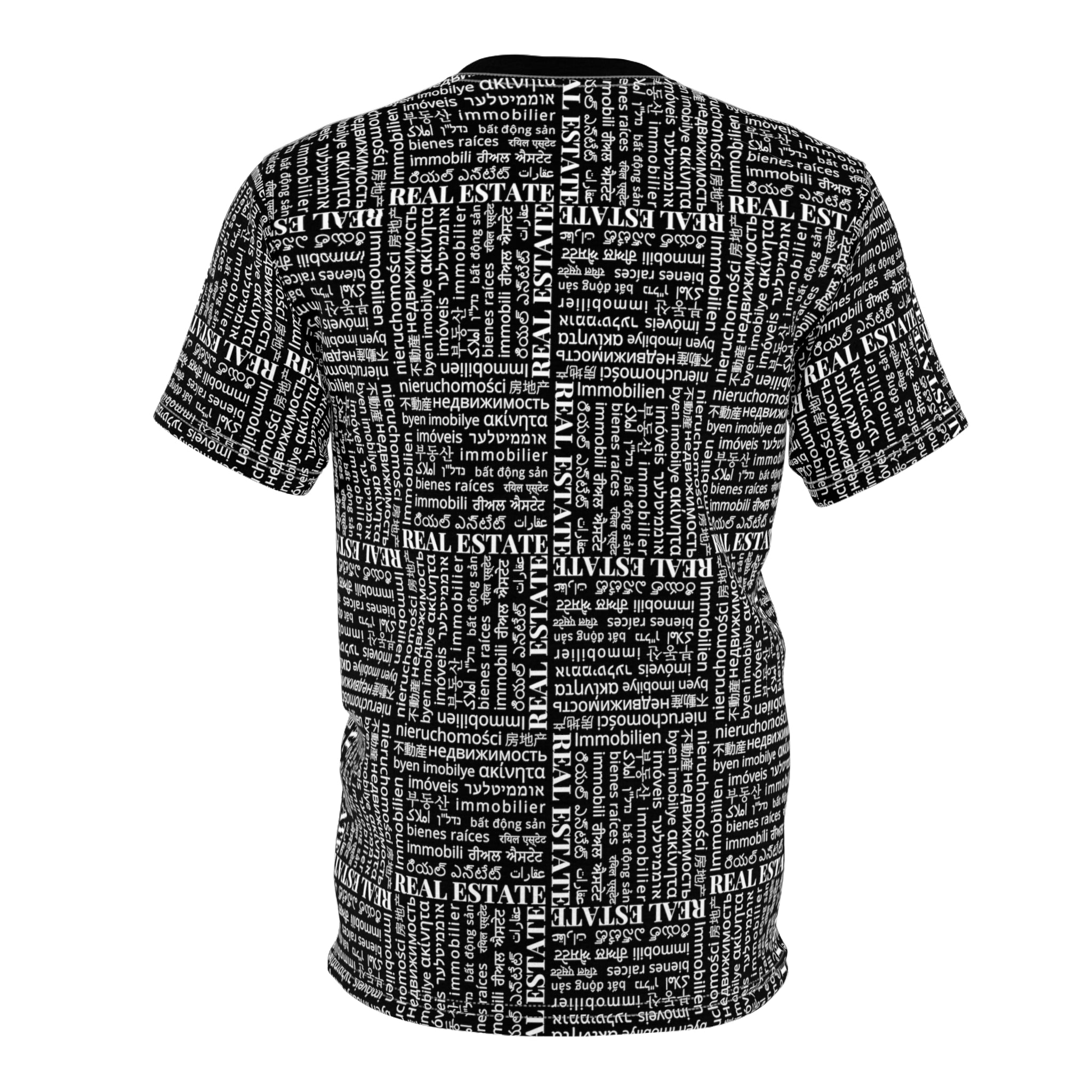 The Ultimate Real Estate Shirt! Unisex Cut & Sew Tee (AOP) Black