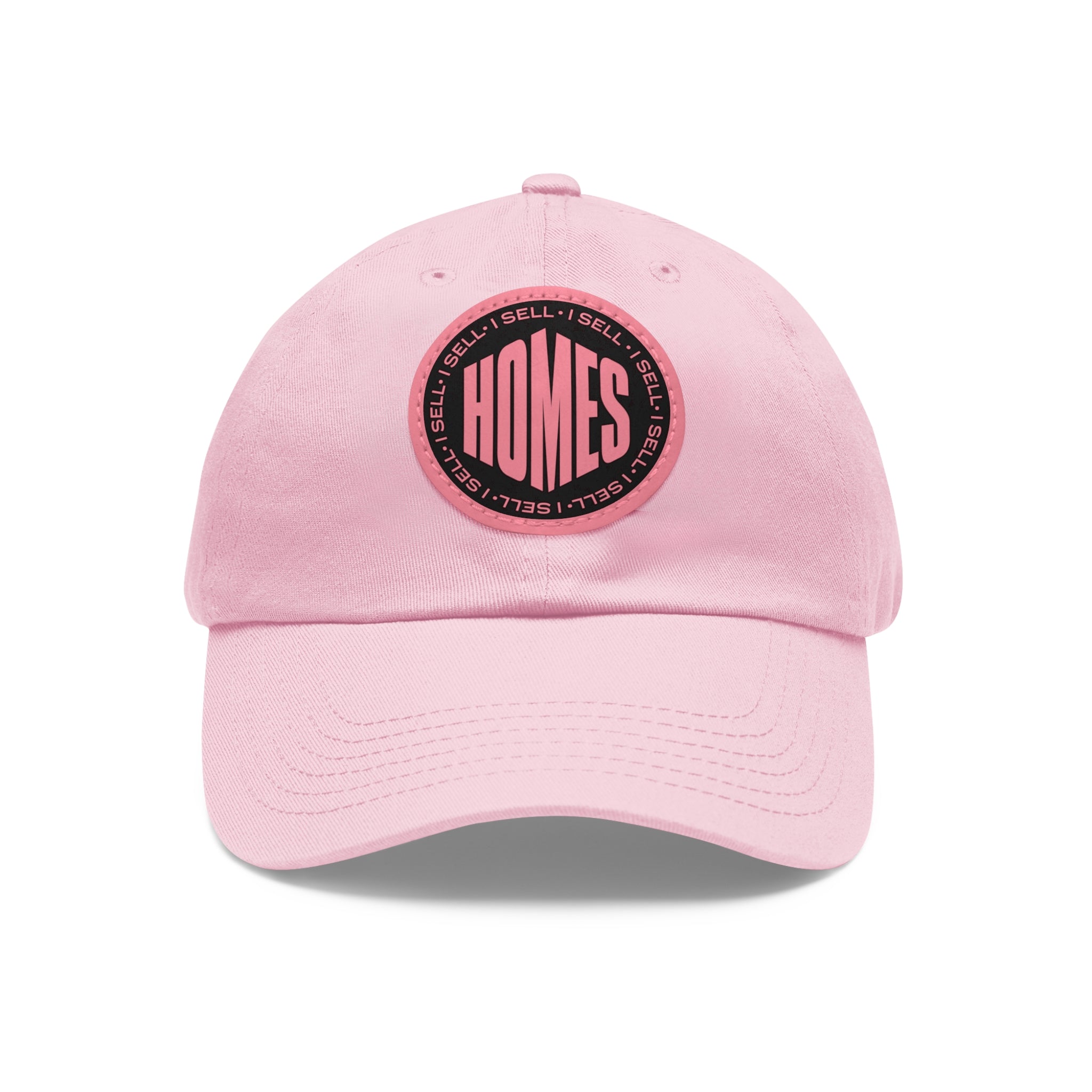 I Sell Homes Dad Hat with Leather Patch (Round)