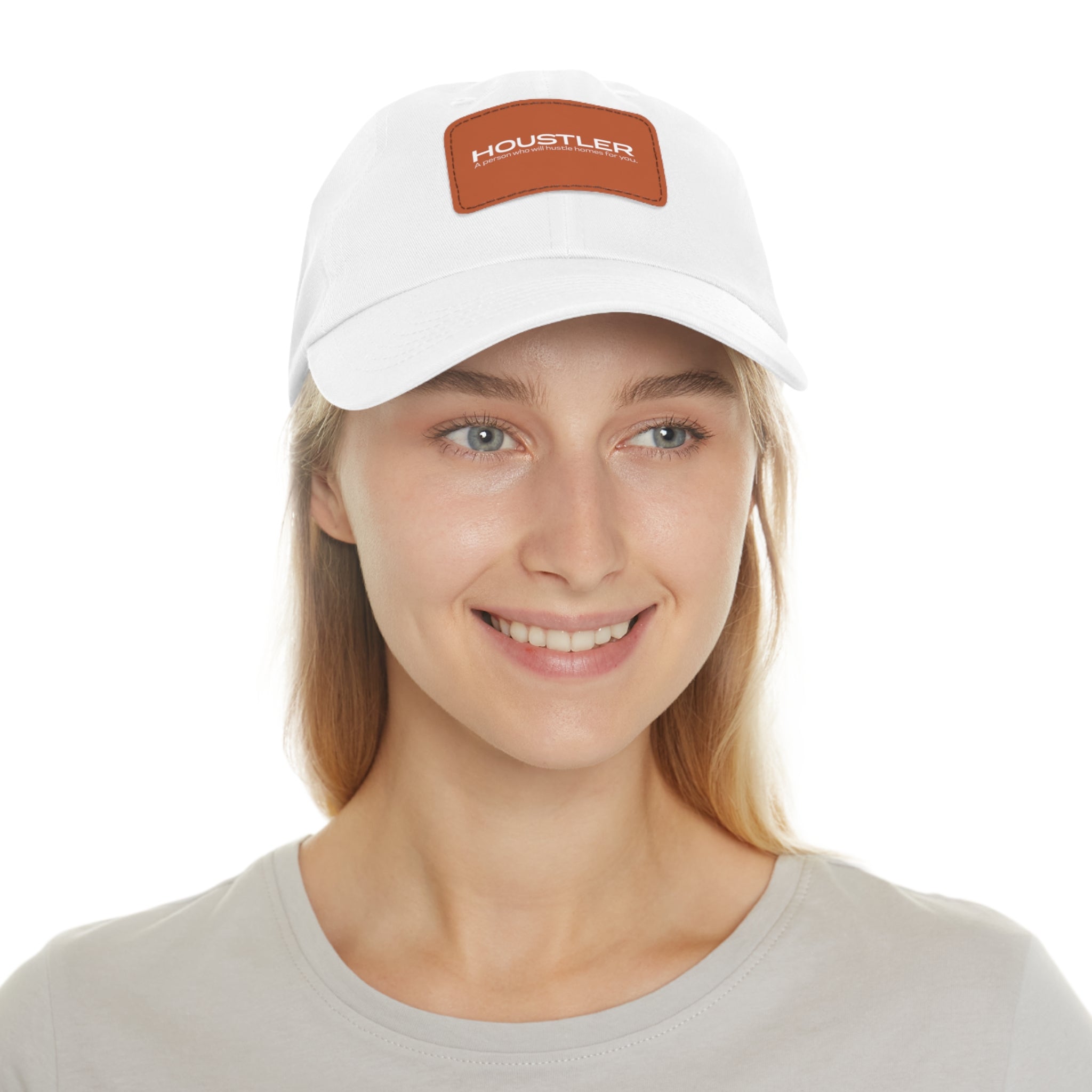 Houstler Dad Hat with Leather Patch (Rectangle)