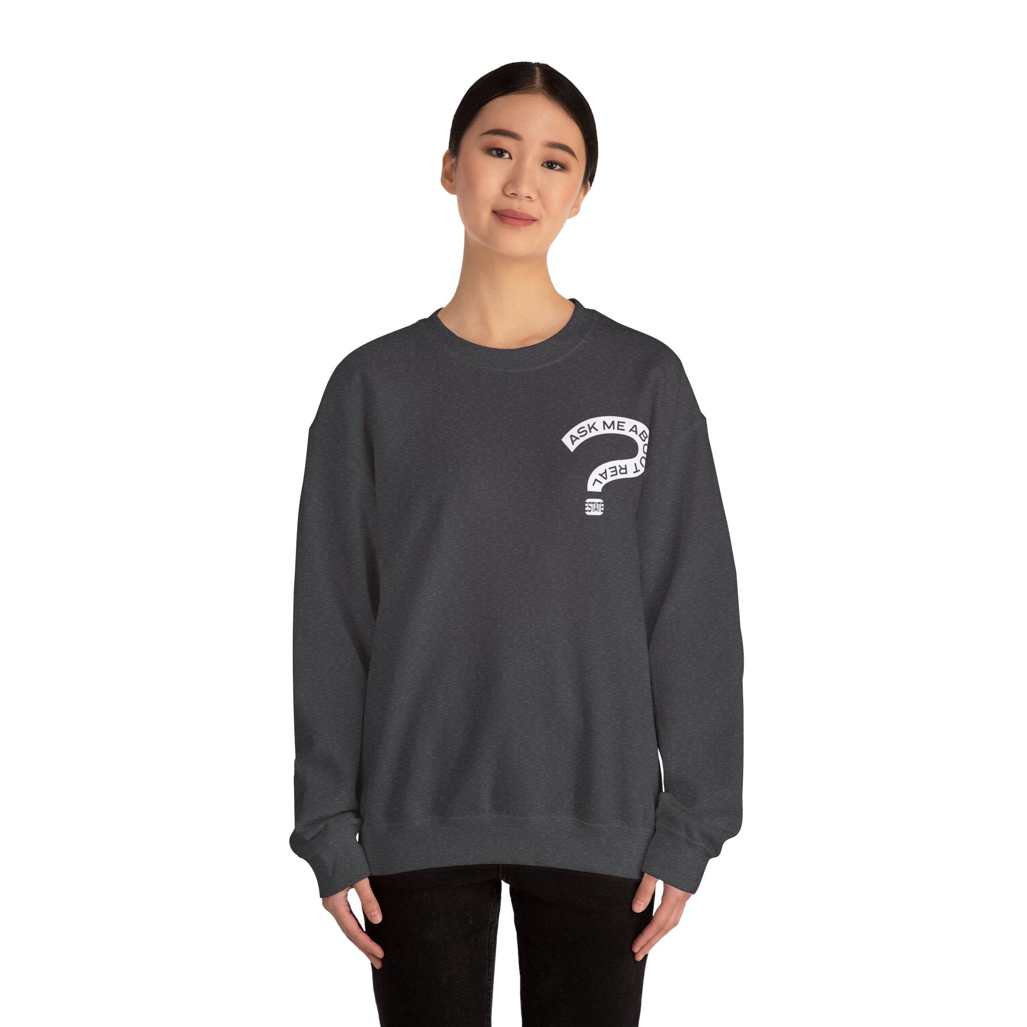 Ask Me About Real Estate Unisex Heavy Blend™ Crewneck Sweatshirt