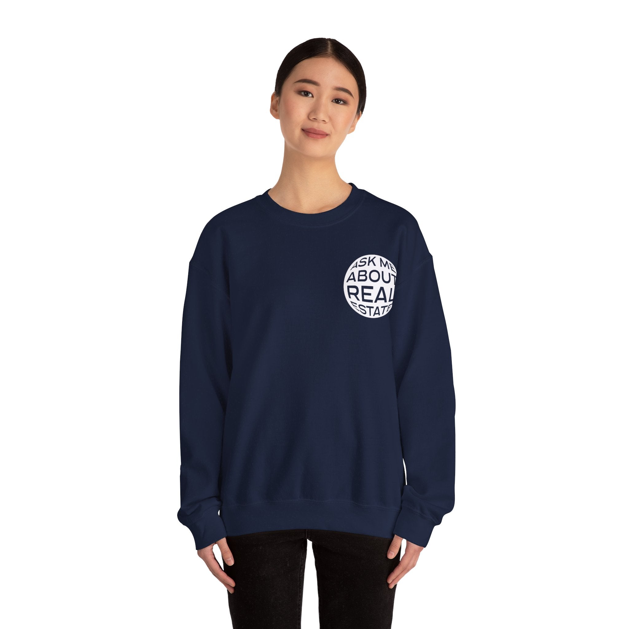 Ask Me About Real Estate Unisex Heavy Blend™ Crewneck Sweatshirt