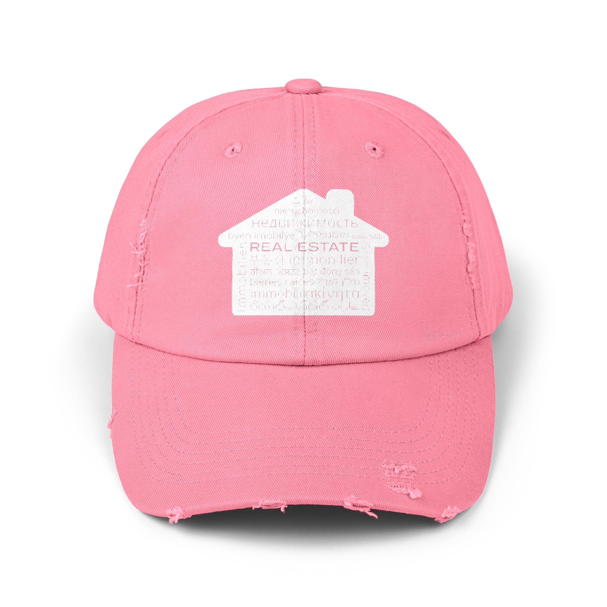 Real Estate Translated Unisex Distressed Cap