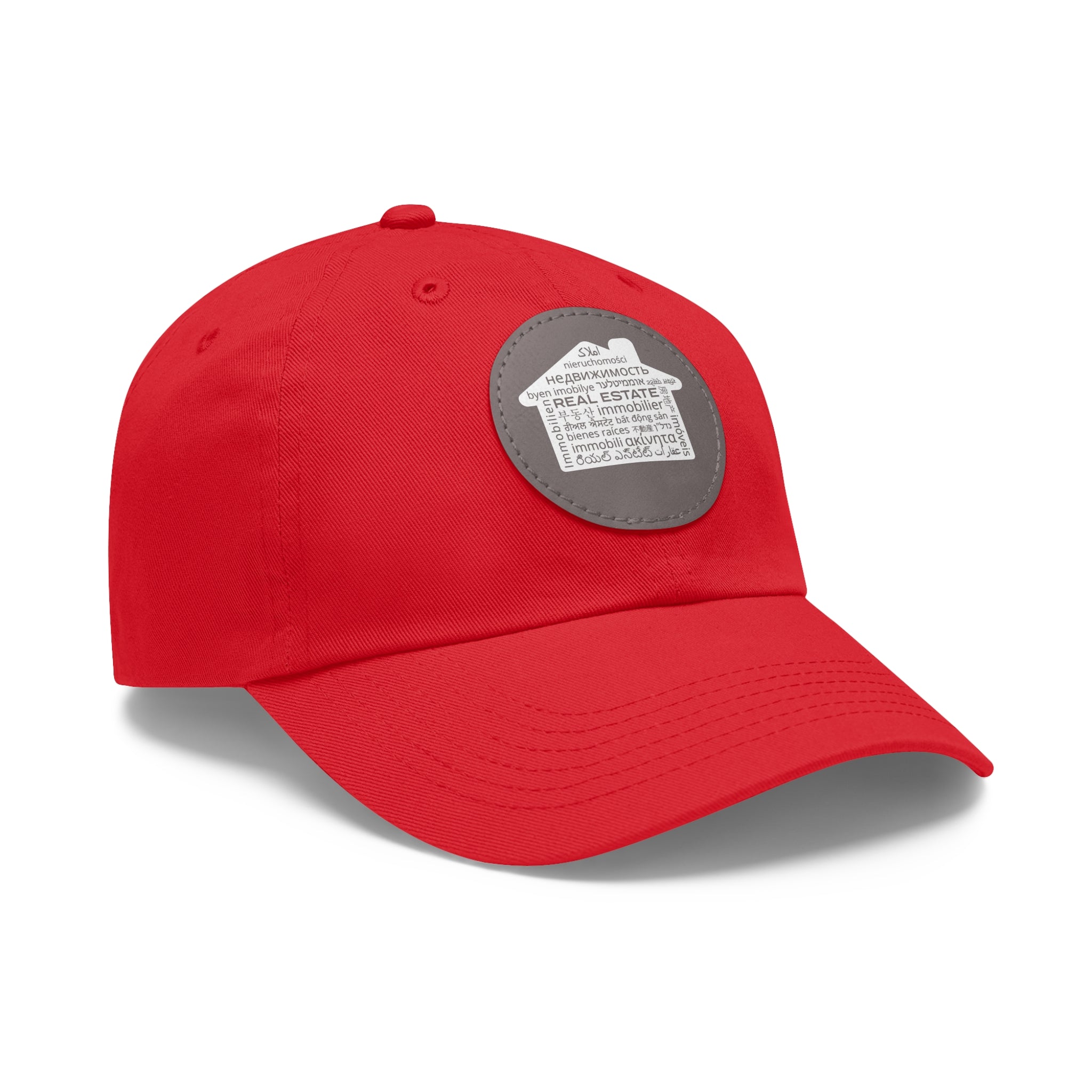 Real Estate Translated Dad Hat with Leather Patch (Round)