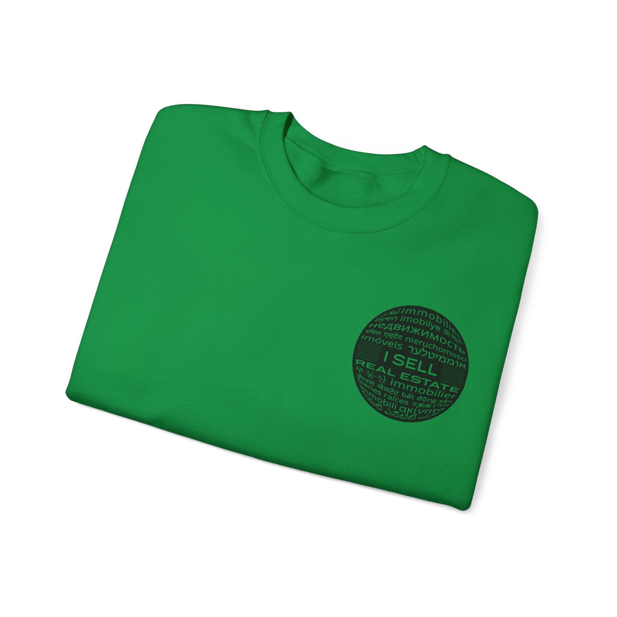 I SELL REAL ESTATE translated Unisex Heavy Blend™ Crewneck Sweatshirt