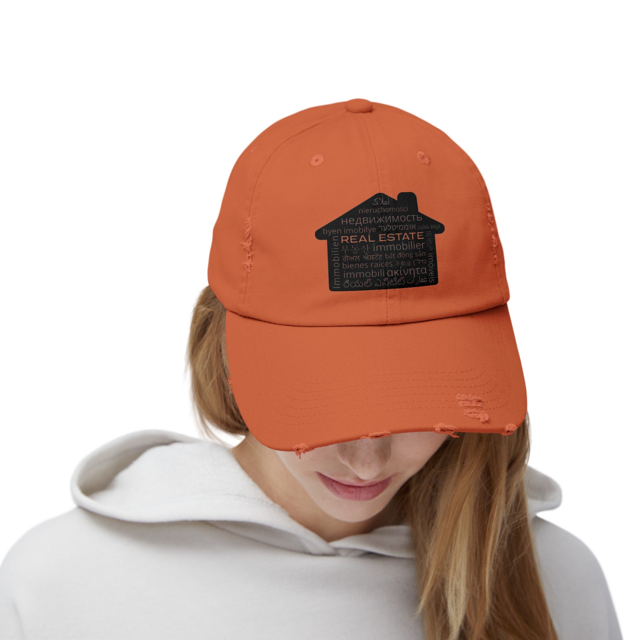 Real Estate Translated  Unisex Distressed Cap