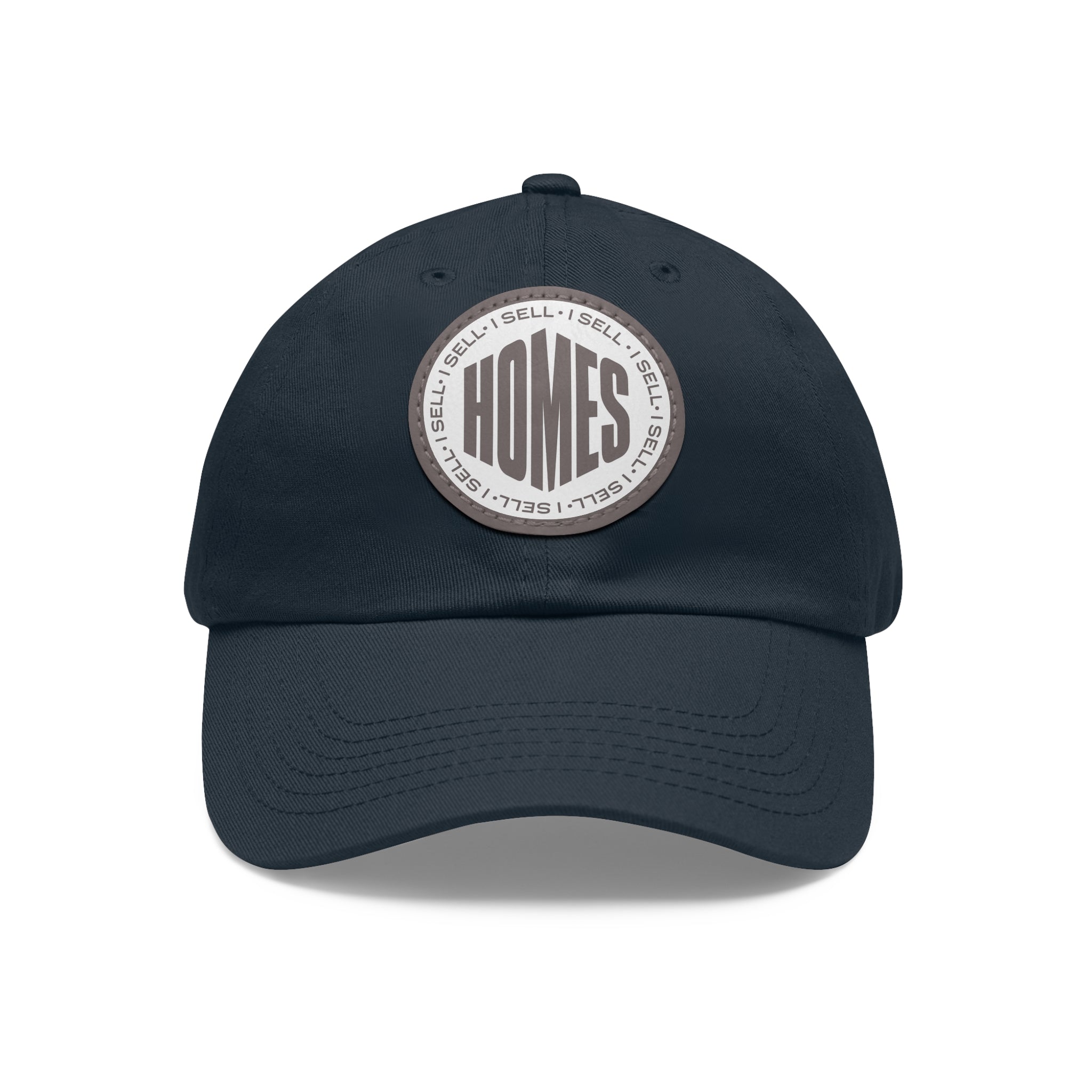 I Sell Homes Dad Hat with Leather Patch (Round)