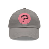 Ask Me About Real Estate Dad Hat with Leather Patch (Round)