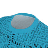 The Ultimate Real Estate Shirt! Unisex Cut & Sew Tee (AOP) Turquoise