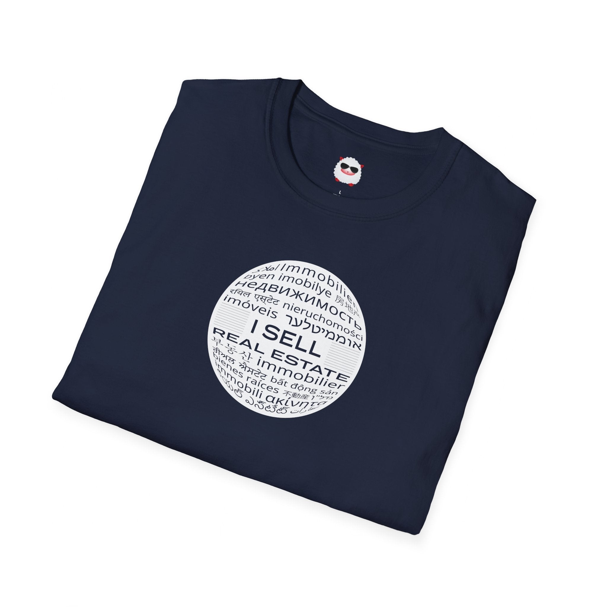 I Sell Real Estate Translated Dark Style Unisex Softstyle T-Shirt