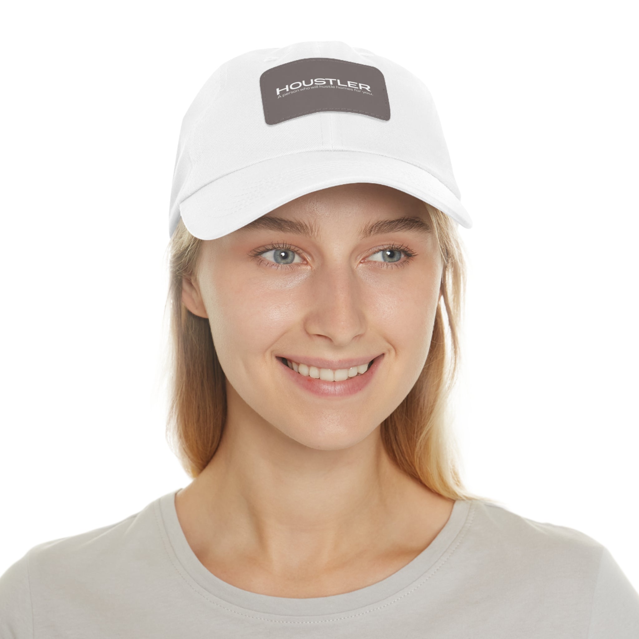Houstler Dad Hat with Leather Patch (Rectangle)