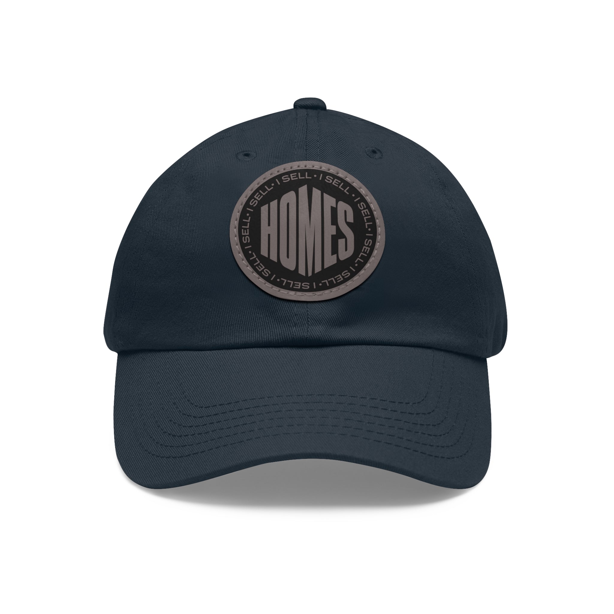 I Sell Homes Dad Hat with Leather Patch (Round)