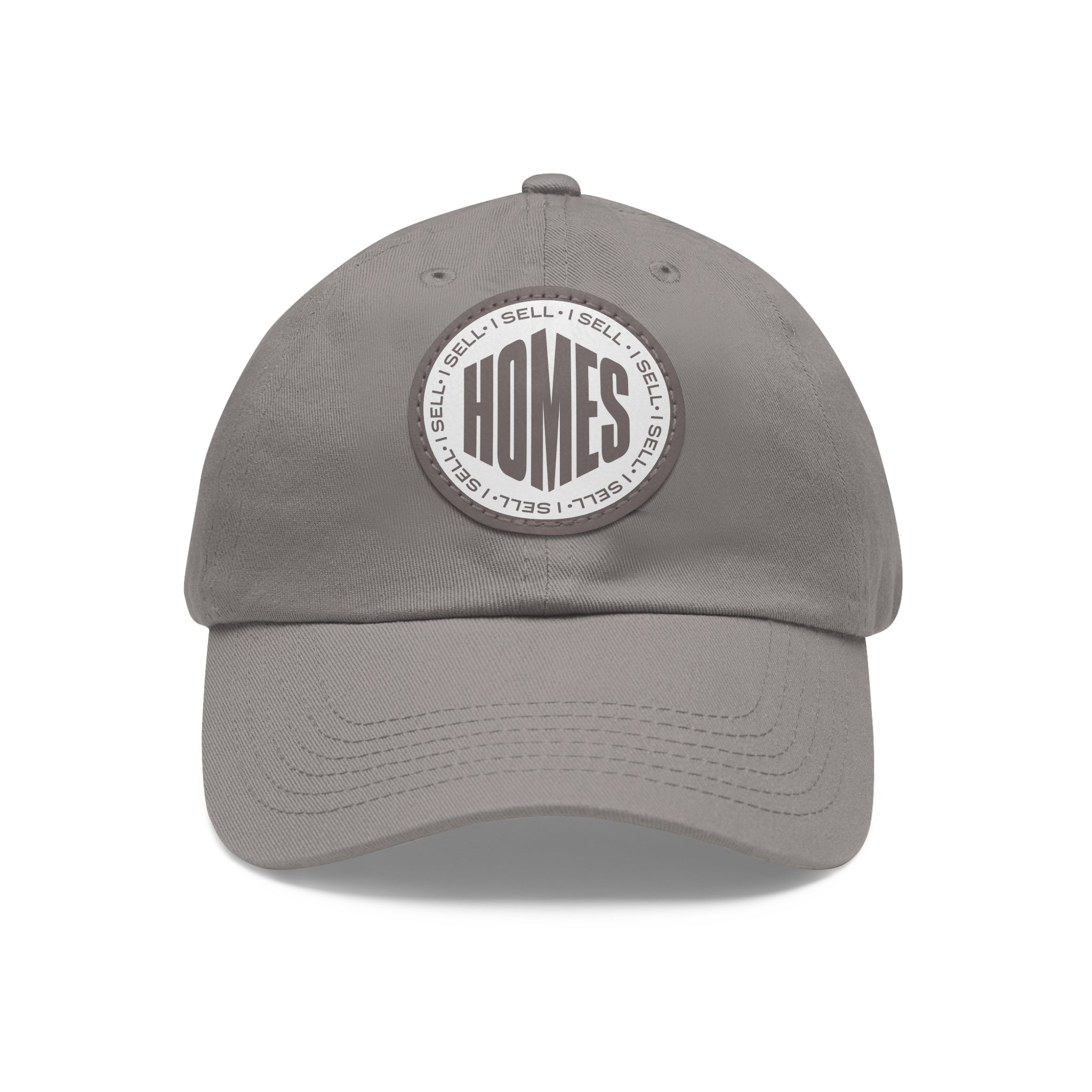 I Sell Homes Dad Hat with Leather Patch (Round)