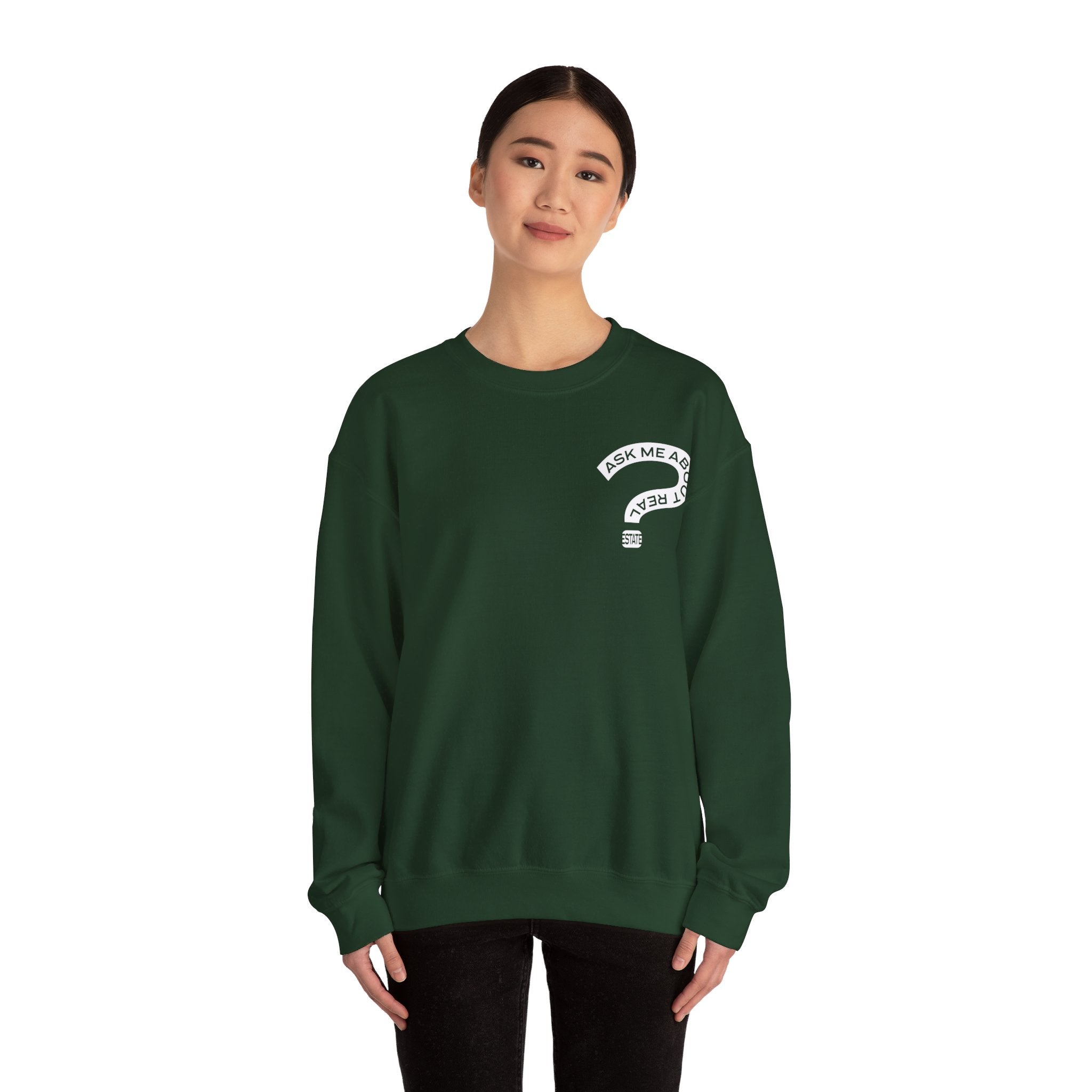 Ask Me About Real Estate Unisex Heavy Blend™ Crewneck Sweatshirt
