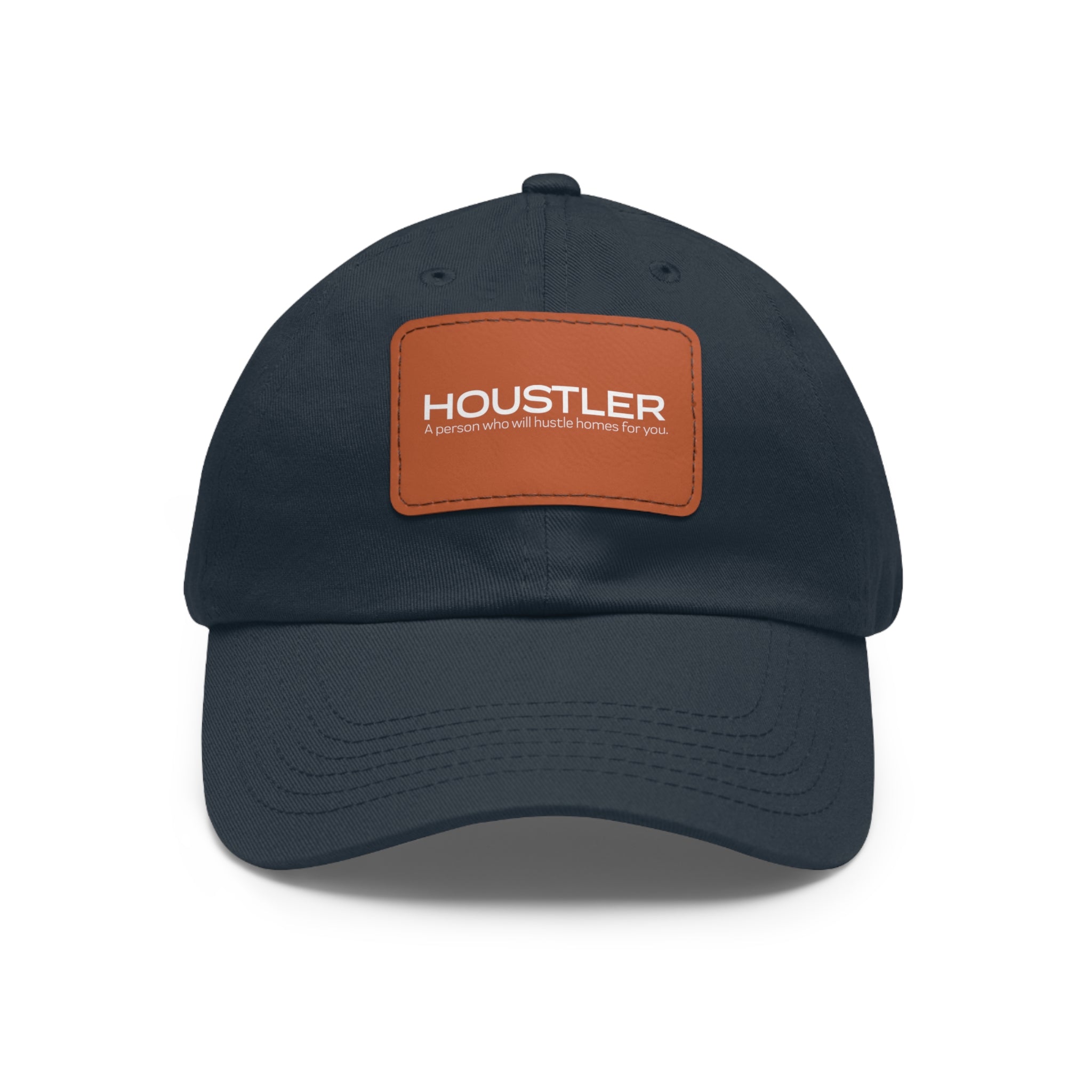 Houstler Dad Hat with Leather Patch (Rectangle)