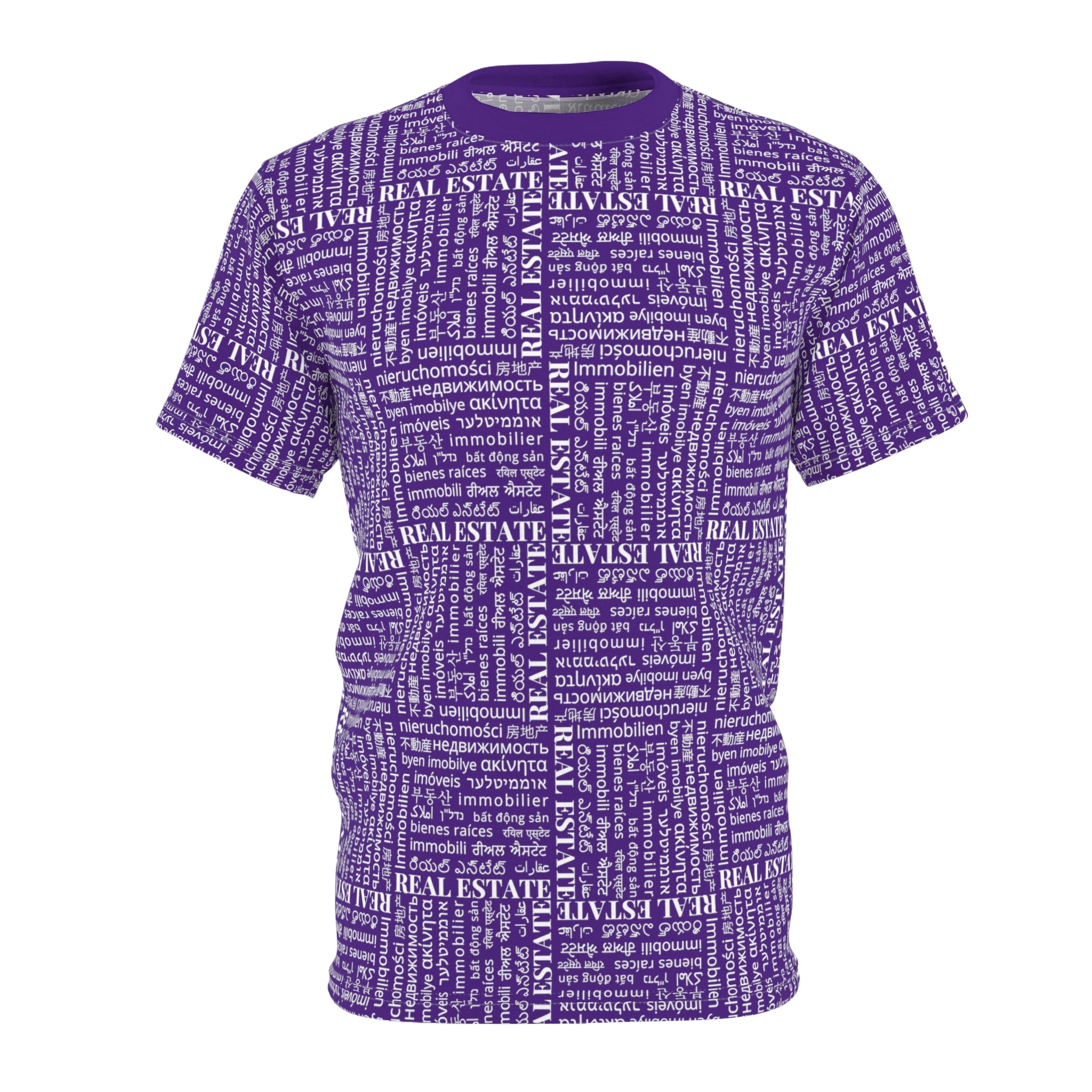 The Ultimate Real Estate Shirt! Unisex Cut & Sew Tee (AOP) Purple