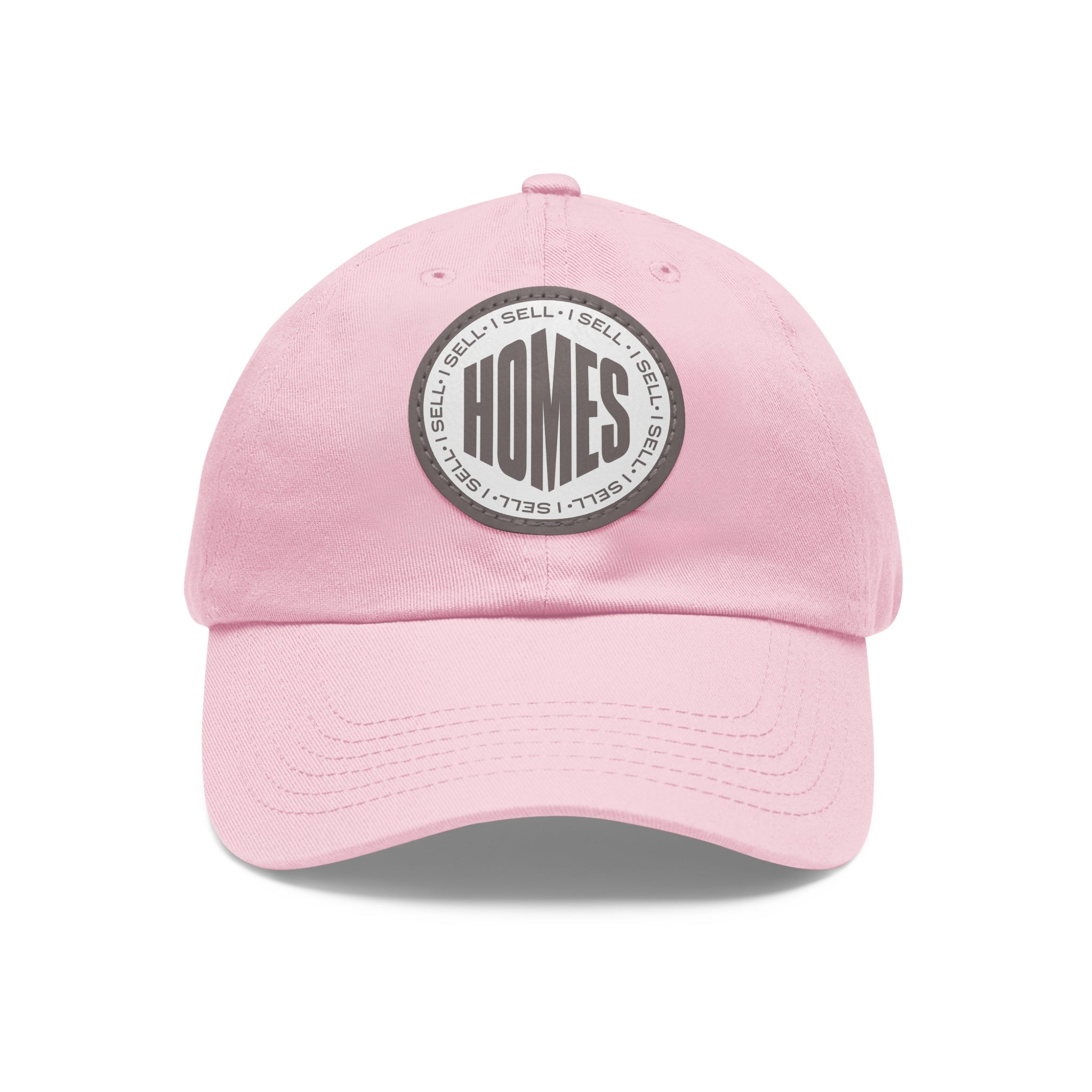 I Sell Homes Dad Hat with Leather Patch (Round)