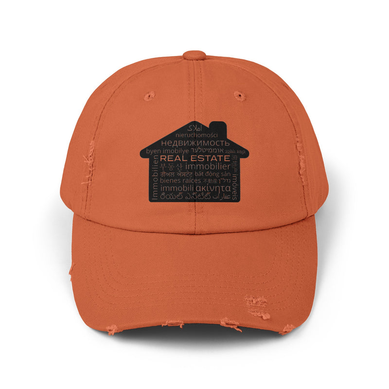 Real Estate Translated  Unisex Distressed Cap