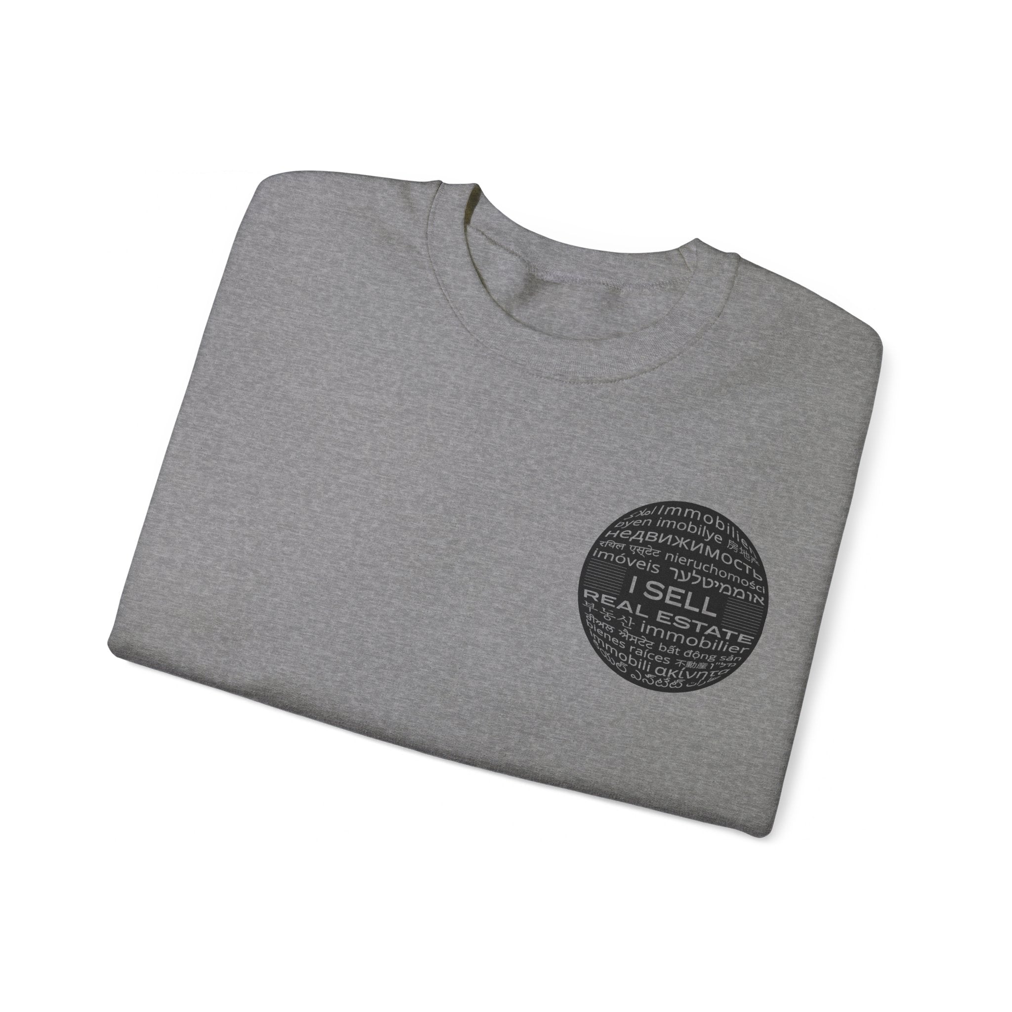 I SELL REAL ESTATE translated Unisex Heavy Blend™ Crewneck Sweatshirt