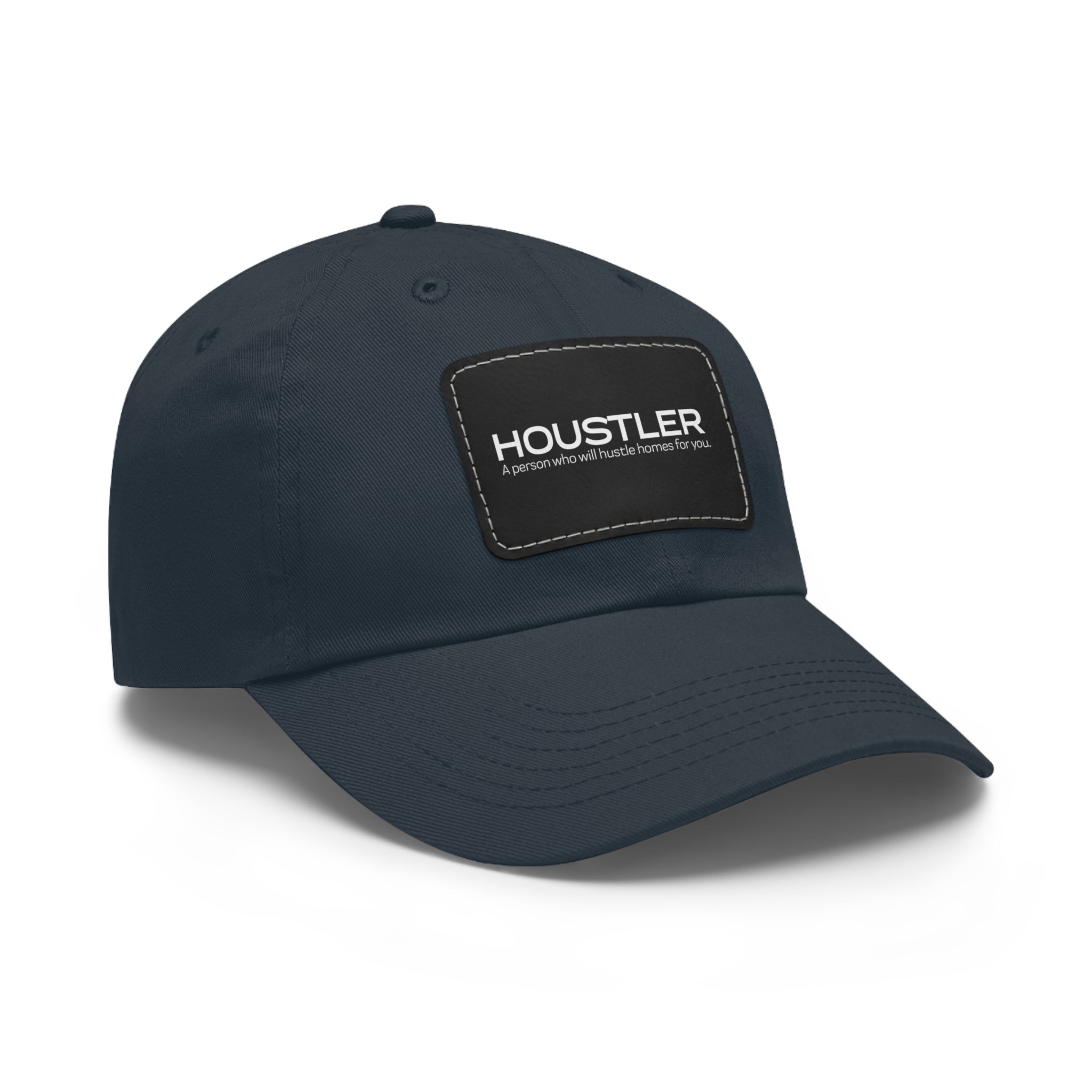 Houstler Dad Hat with Leather Patch (Rectangle)