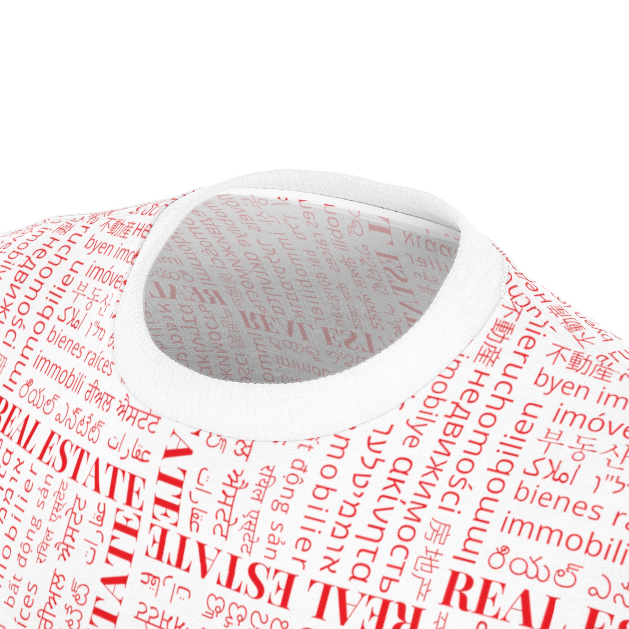 The Ultimate Real Estate Shirt! Unisex Cut & Sew Tee (AOP) Red