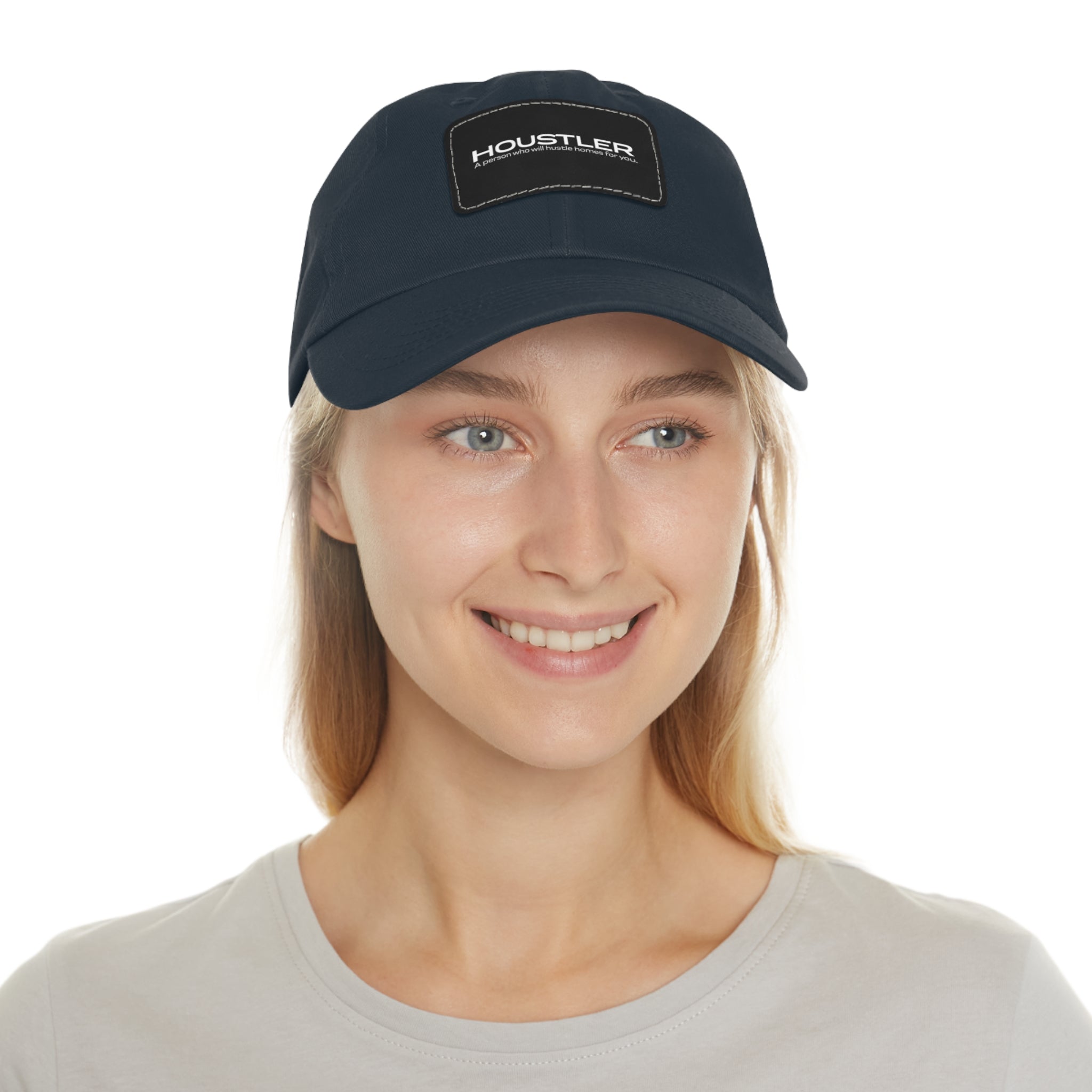 Houstler Dad Hat with Leather Patch (Rectangle)