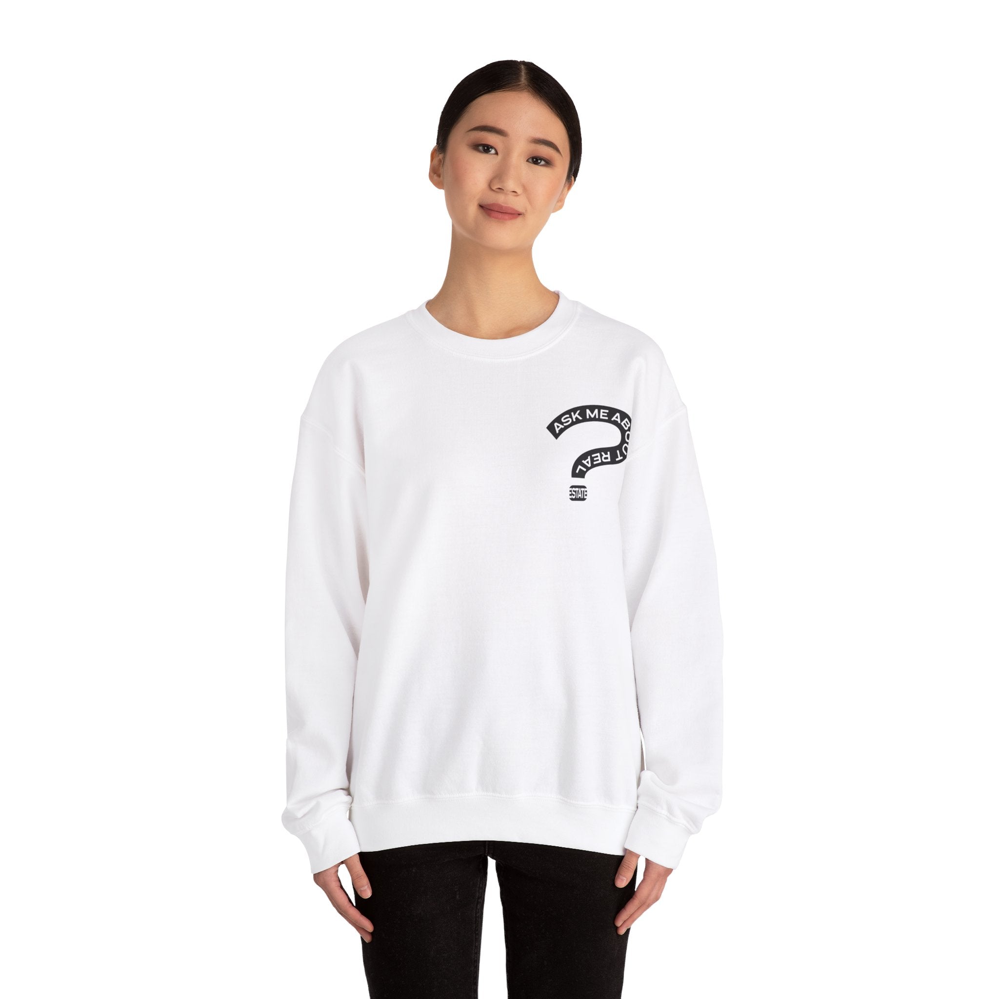 Ask Me About Real Estate Unisex Heavy Blend™ Crewneck Sweatshirt