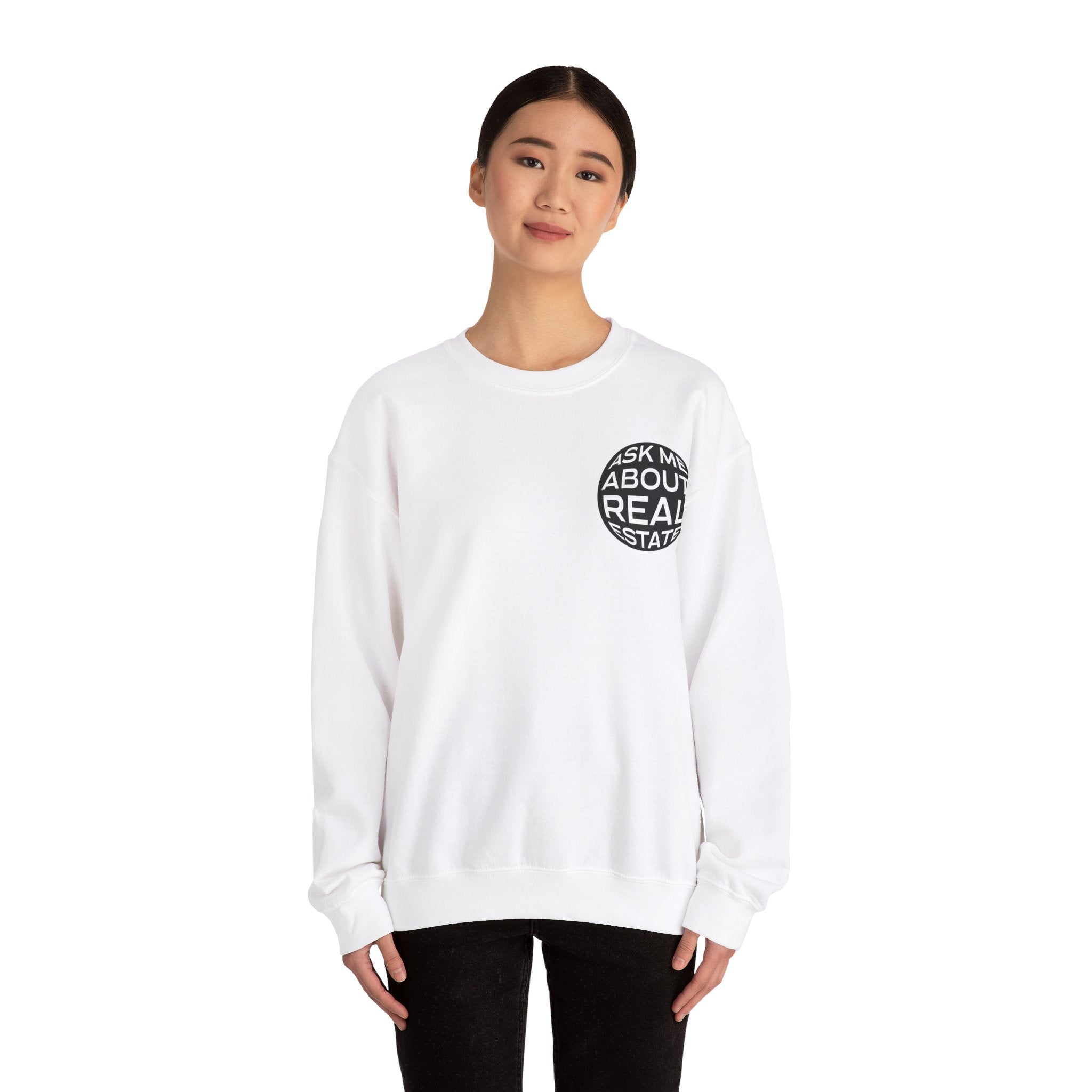 Ask Me About Real Estate Unisex Heavy Blend™ Crewneck Sweatshirt