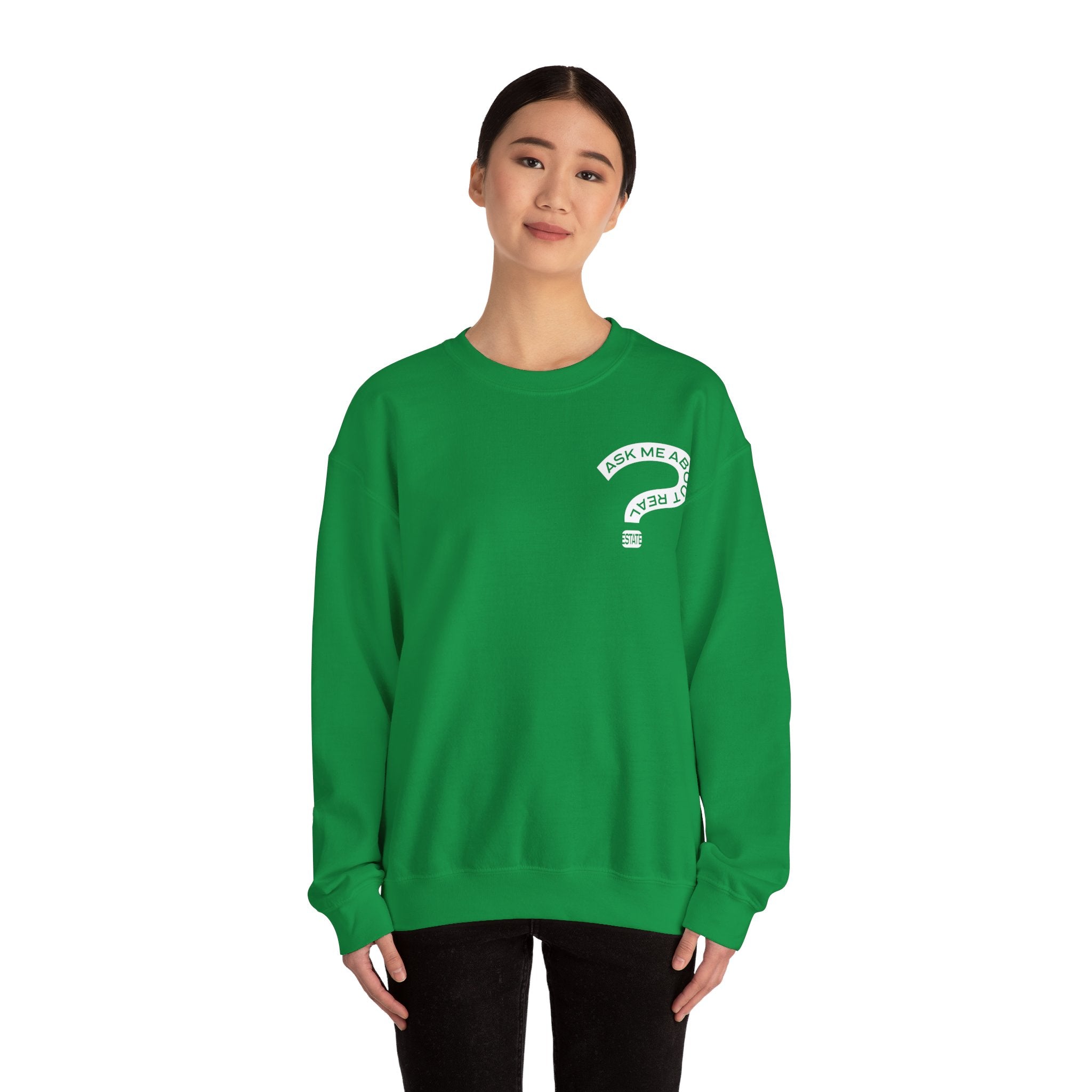 Ask Me About Real Estate Unisex Heavy Blend™ Crewneck Sweatshirt