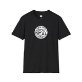 Ask Me About Real Estate Circle Dark Style Unisex Softstyle T-Shirt