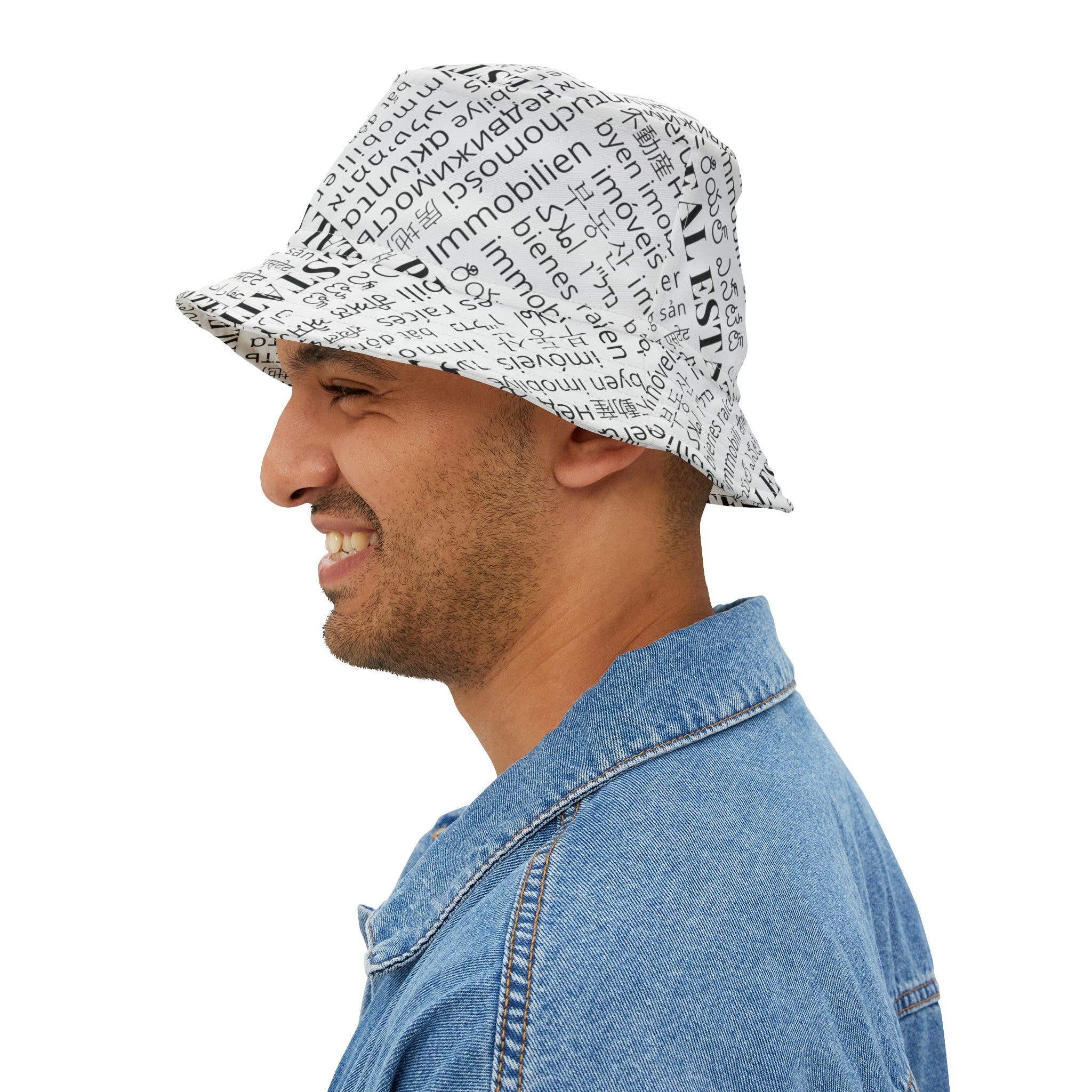 Real Estate Translated Bucket Hat (AOP)