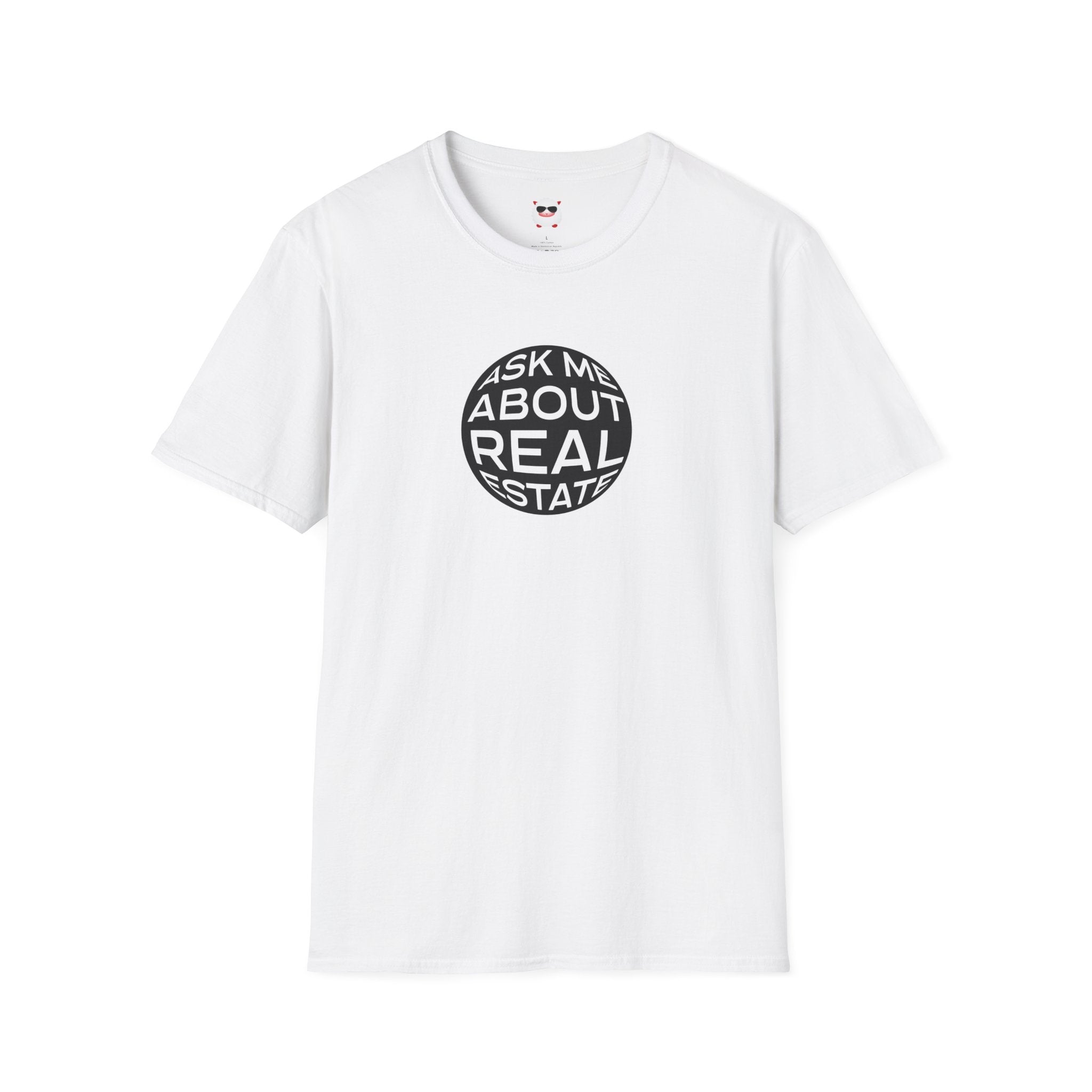 Ask Me About Real Estate Circle Unisex Softstyle T-Shirt