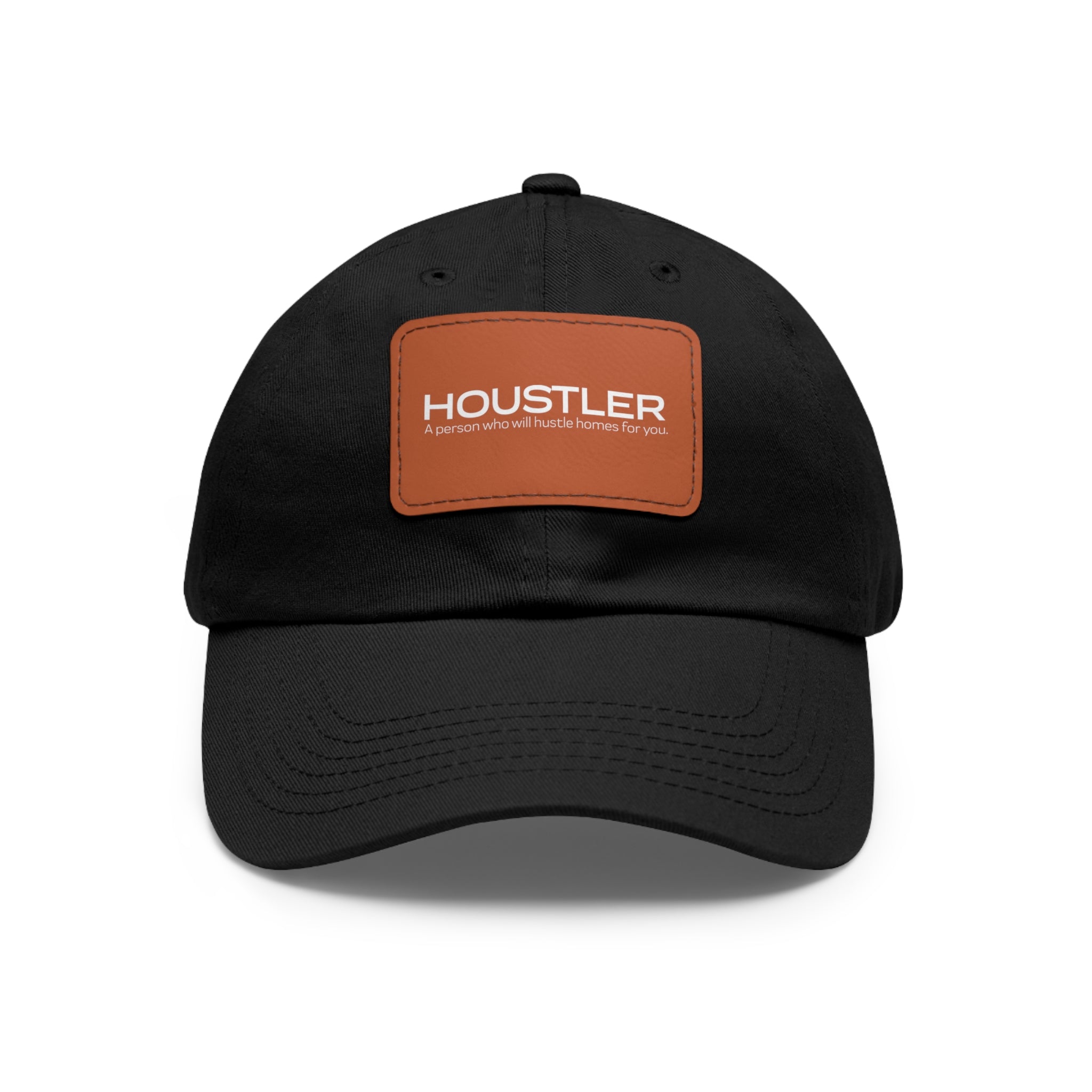 Houstler Dad Hat with Leather Patch (Rectangle)