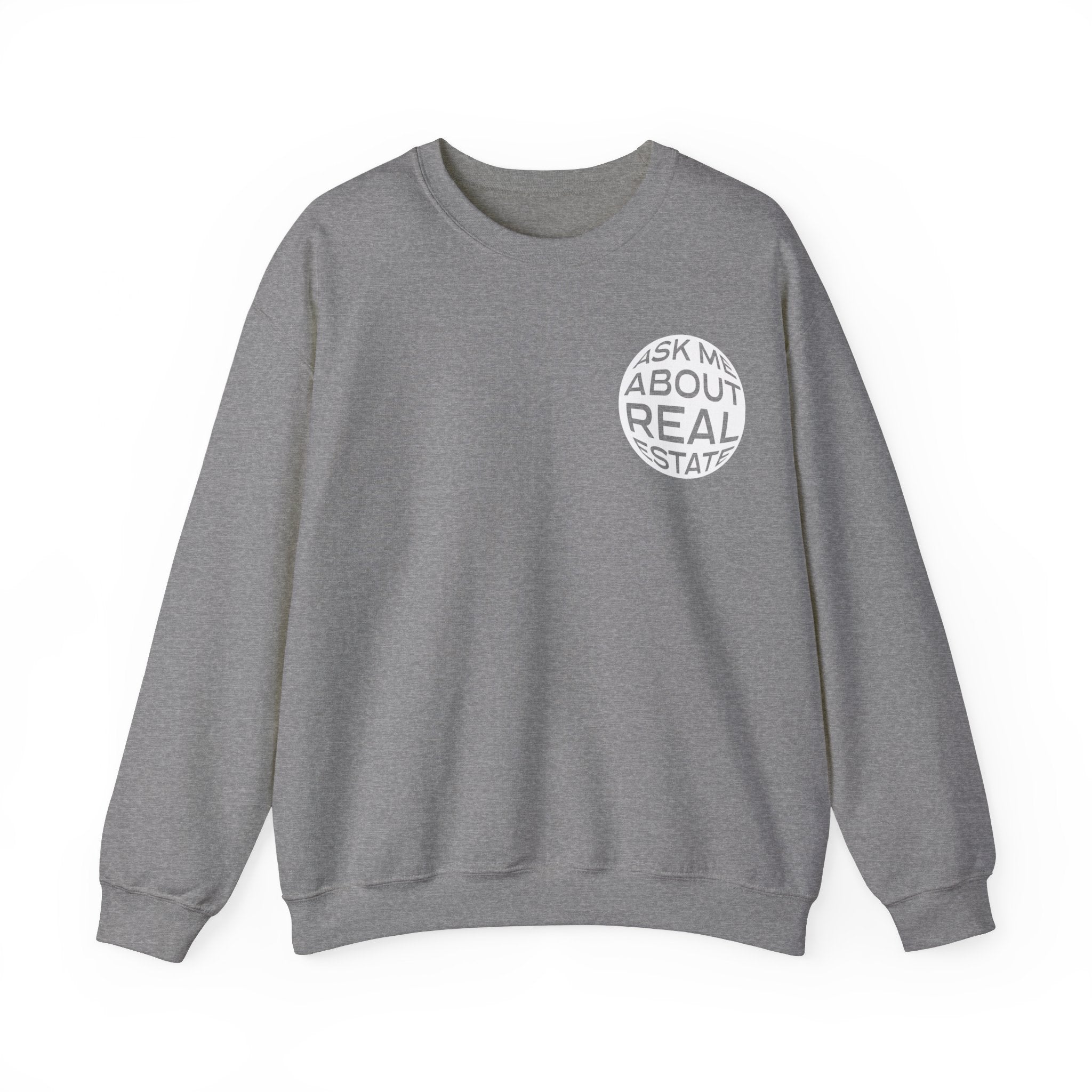 Ask Me About Real Estate Unisex Heavy Blend™ Crewneck Sweatshirt