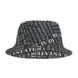 Black Real Estate Translated Bucket Hat (AOP)