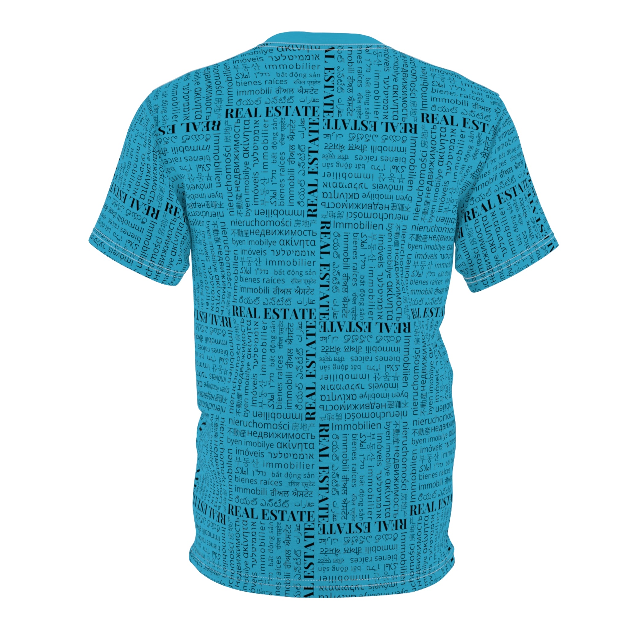 The Ultimate Real Estate Shirt! Unisex Cut & Sew Tee (AOP) Turquoise