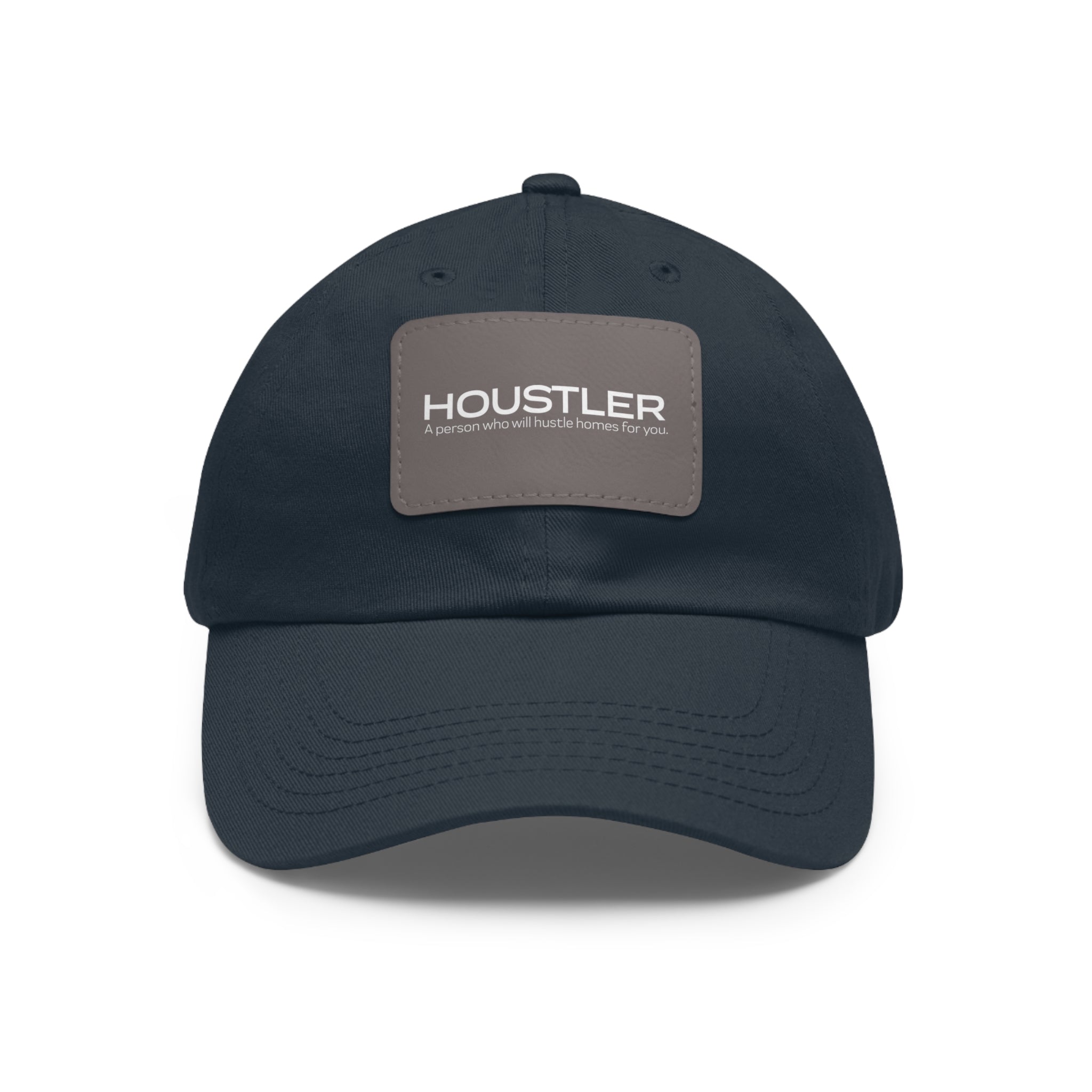 Houstler Dad Hat with Leather Patch (Rectangle)