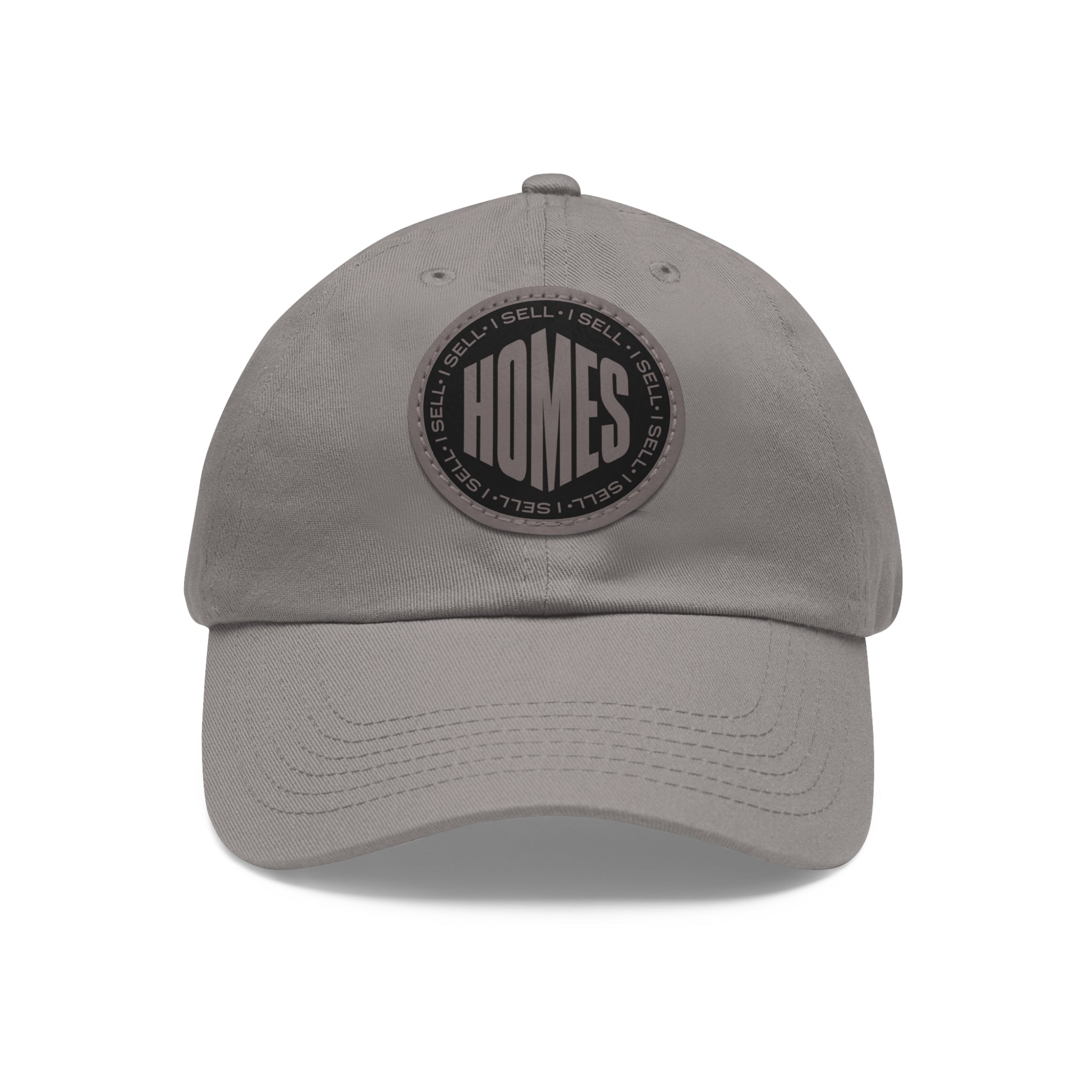 I Sell Homes Dad Hat with Leather Patch (Round)