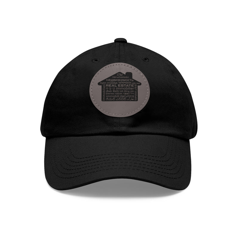 Real Estate Translated Dad Hat with Leather Patch (Round)