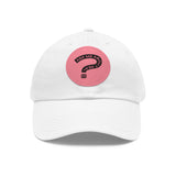 Ask Me About Real Estate Dad Hat with Leather Patch (Round)